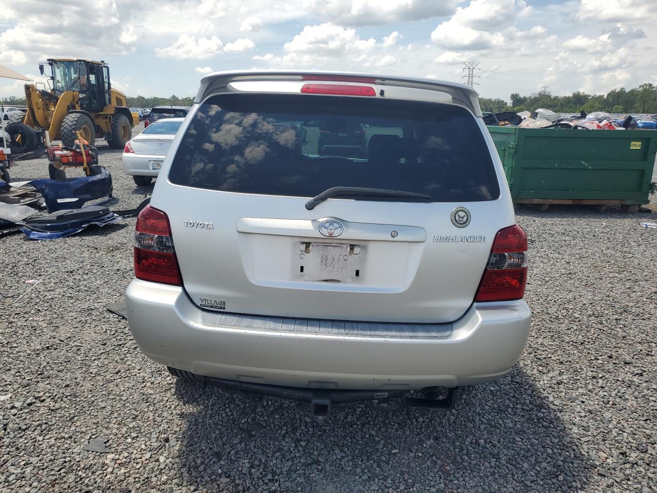 2007 Toyota Highlander Base Silver vin: JTEGD21A370169229