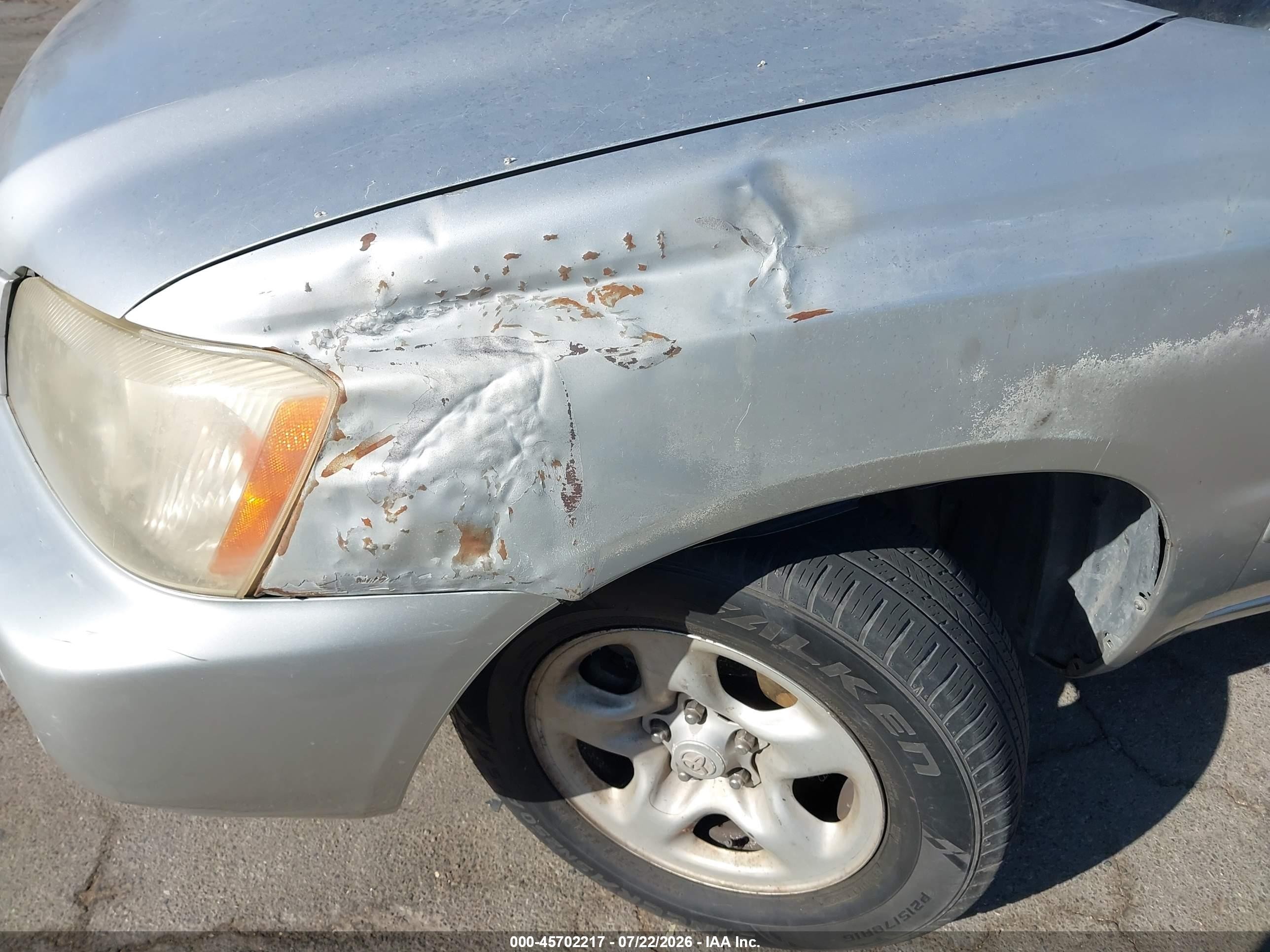 2002 Toyota Highlander   Silver vin: JTEGD21A420028243