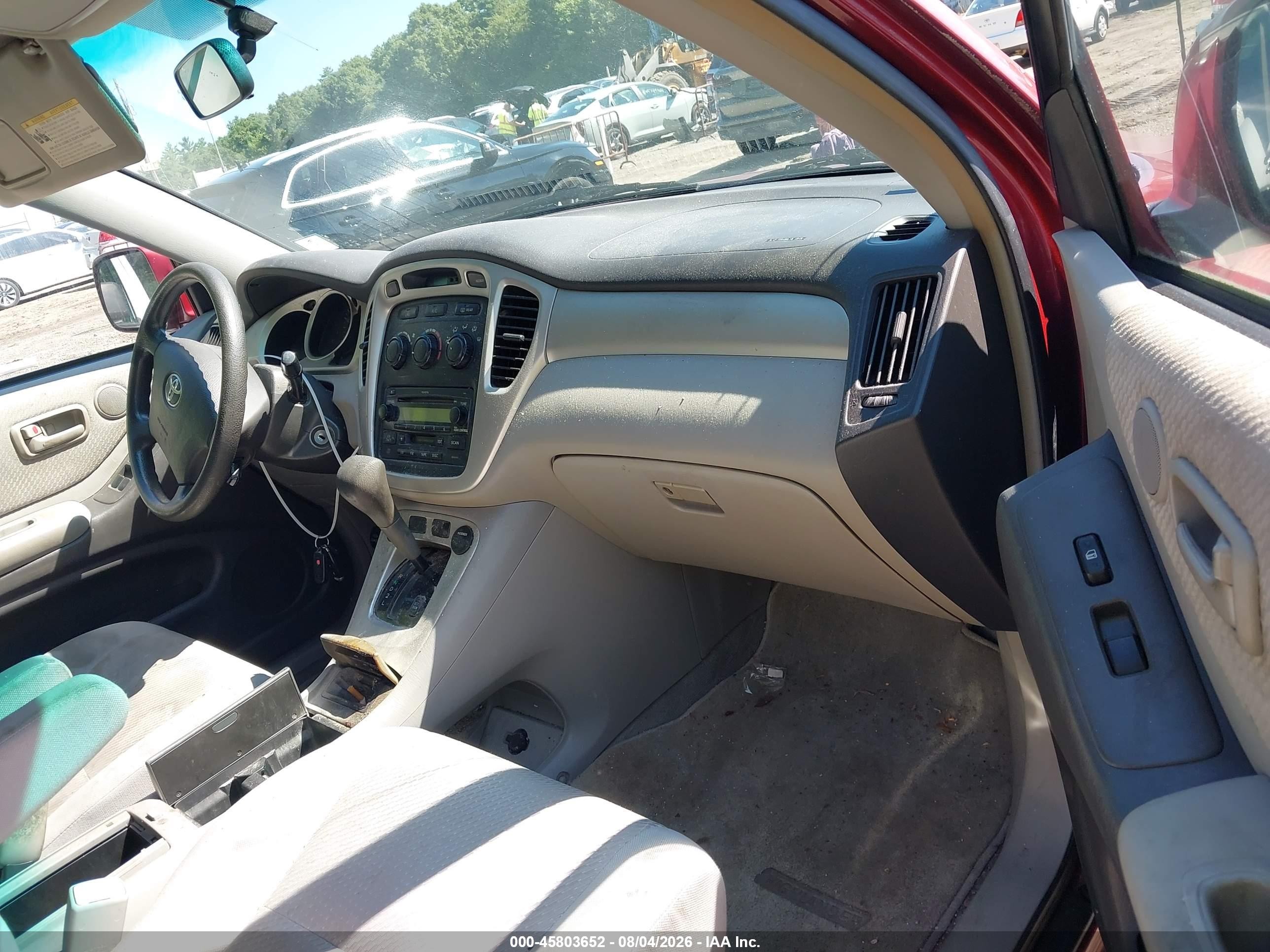 2004 Toyota Highlander   Красный vin: JTEGD21A440086243