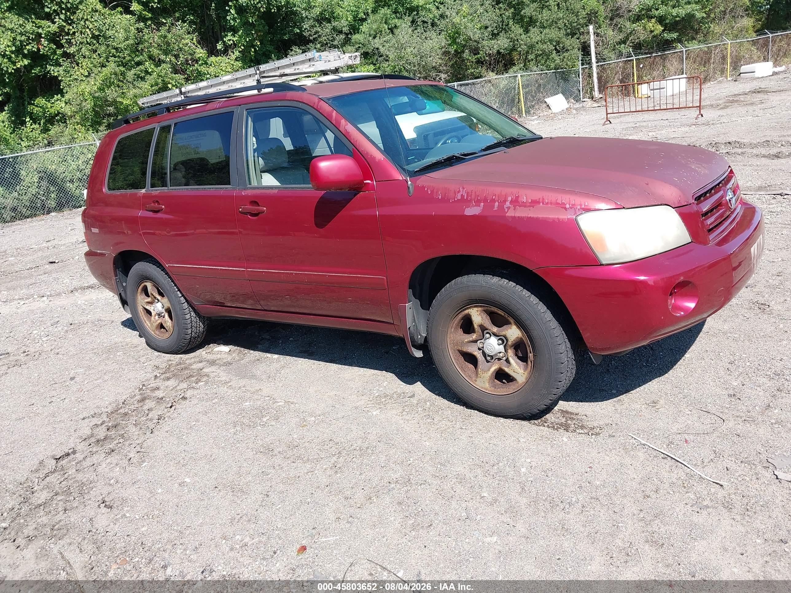 2004 Toyota Highlander   Red vin: JTEGD21A440086243