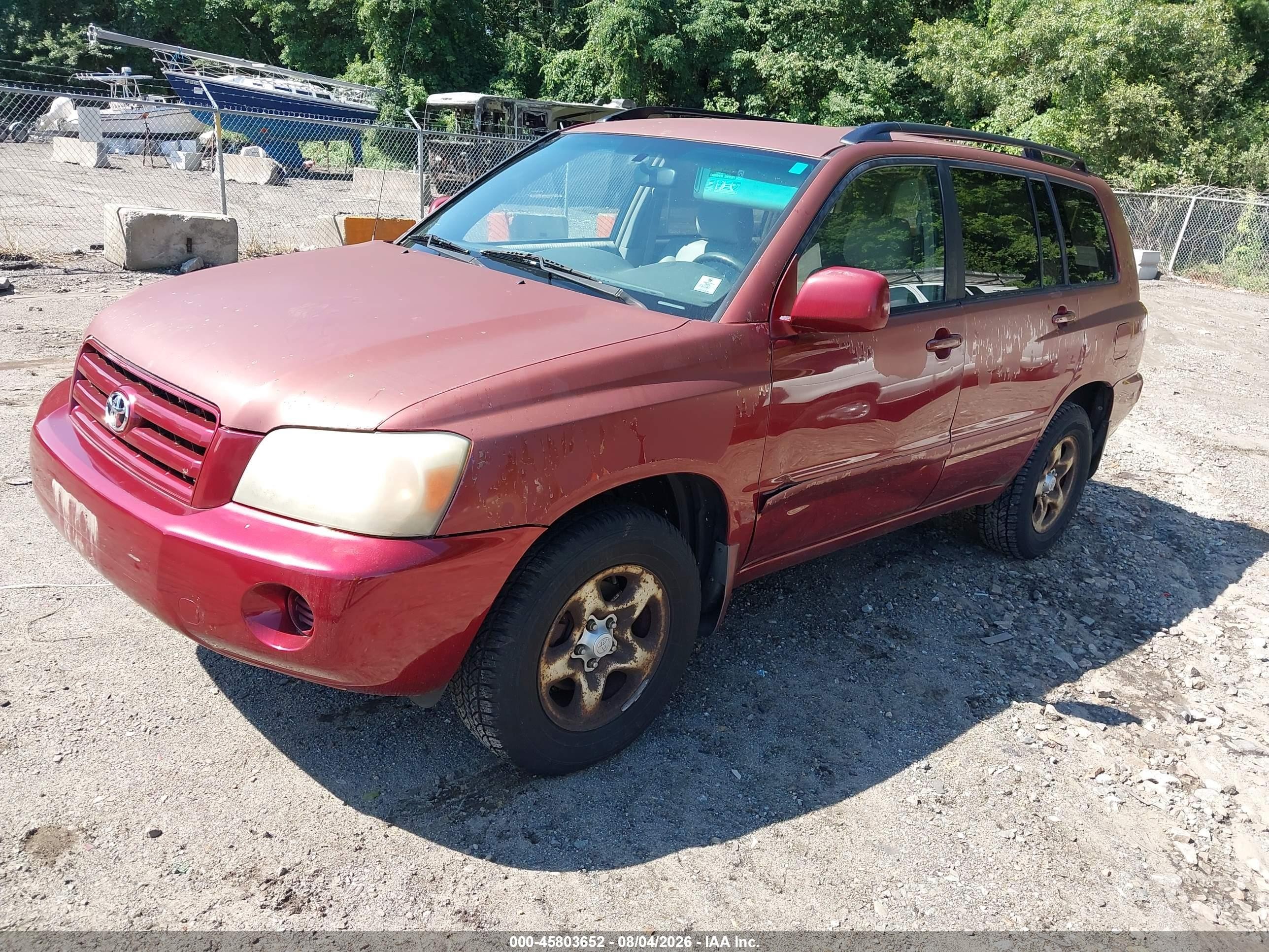 2004 Toyota Highlander   Красный vin: JTEGD21A440086243