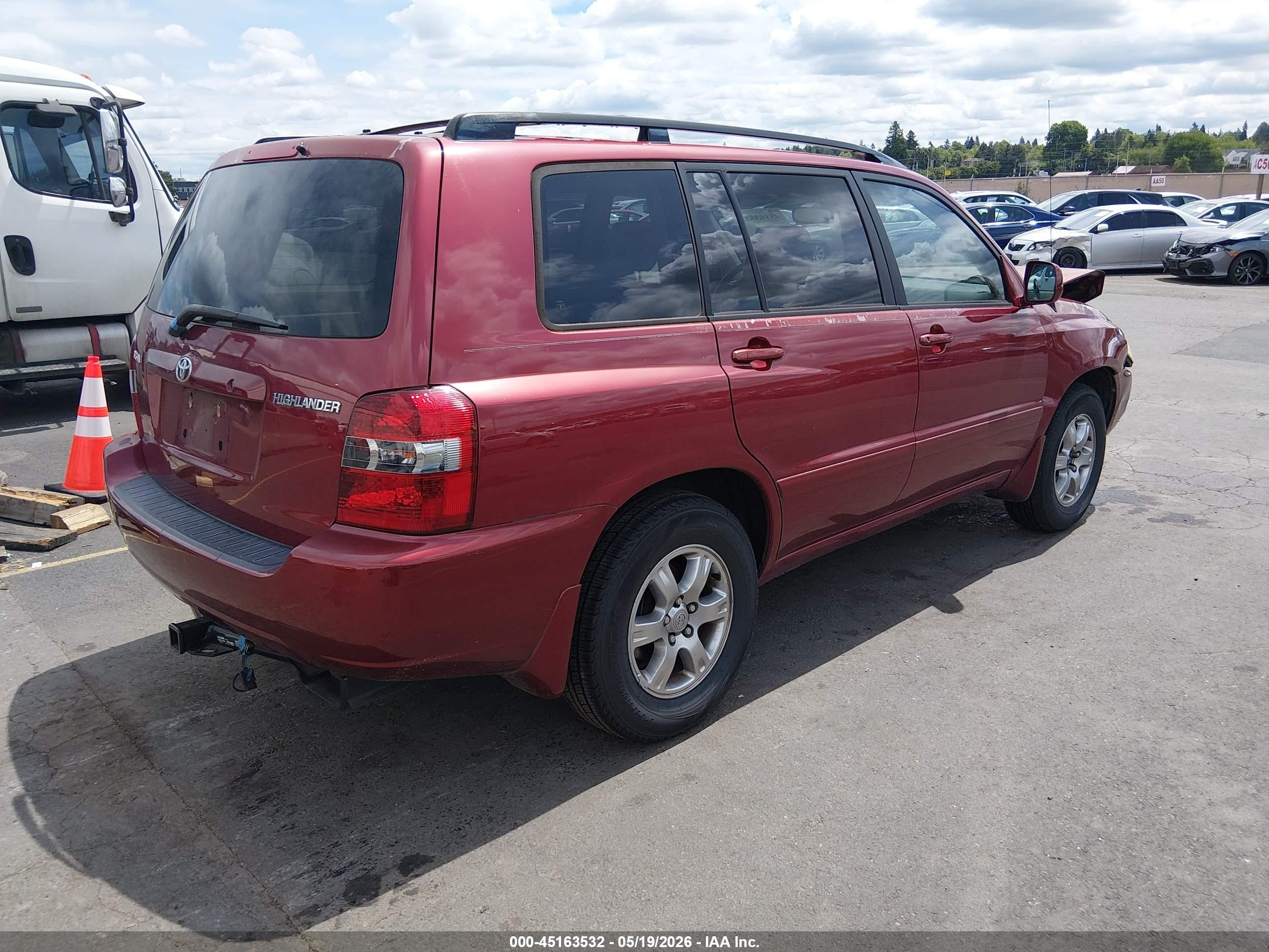 2004 Toyota Highlander   Burgundy vin: JTEGD21A440100366