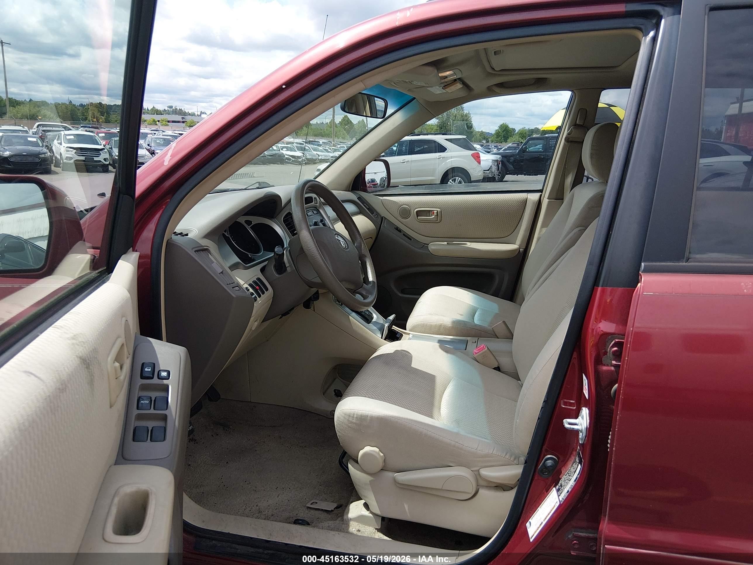 2004 Toyota Highlander   Burgundy vin: JTEGD21A440100366