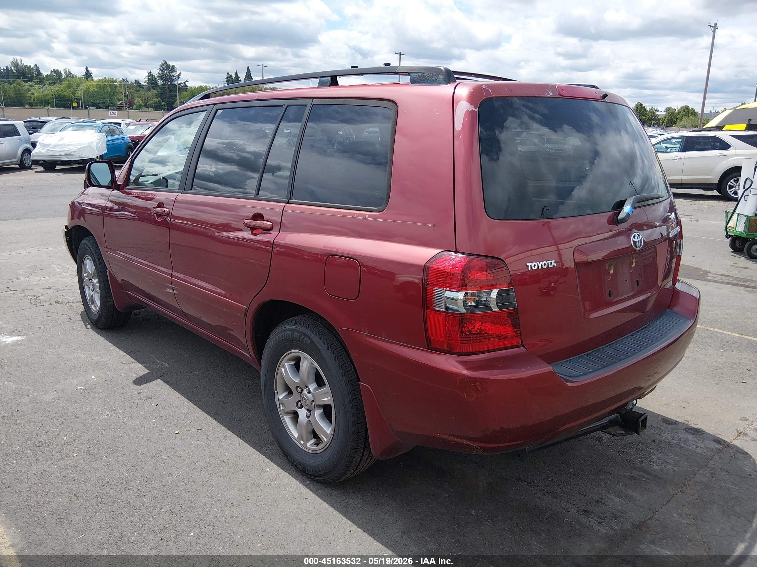 2004 Toyota Highlander   Burgundy vin: JTEGD21A440100366