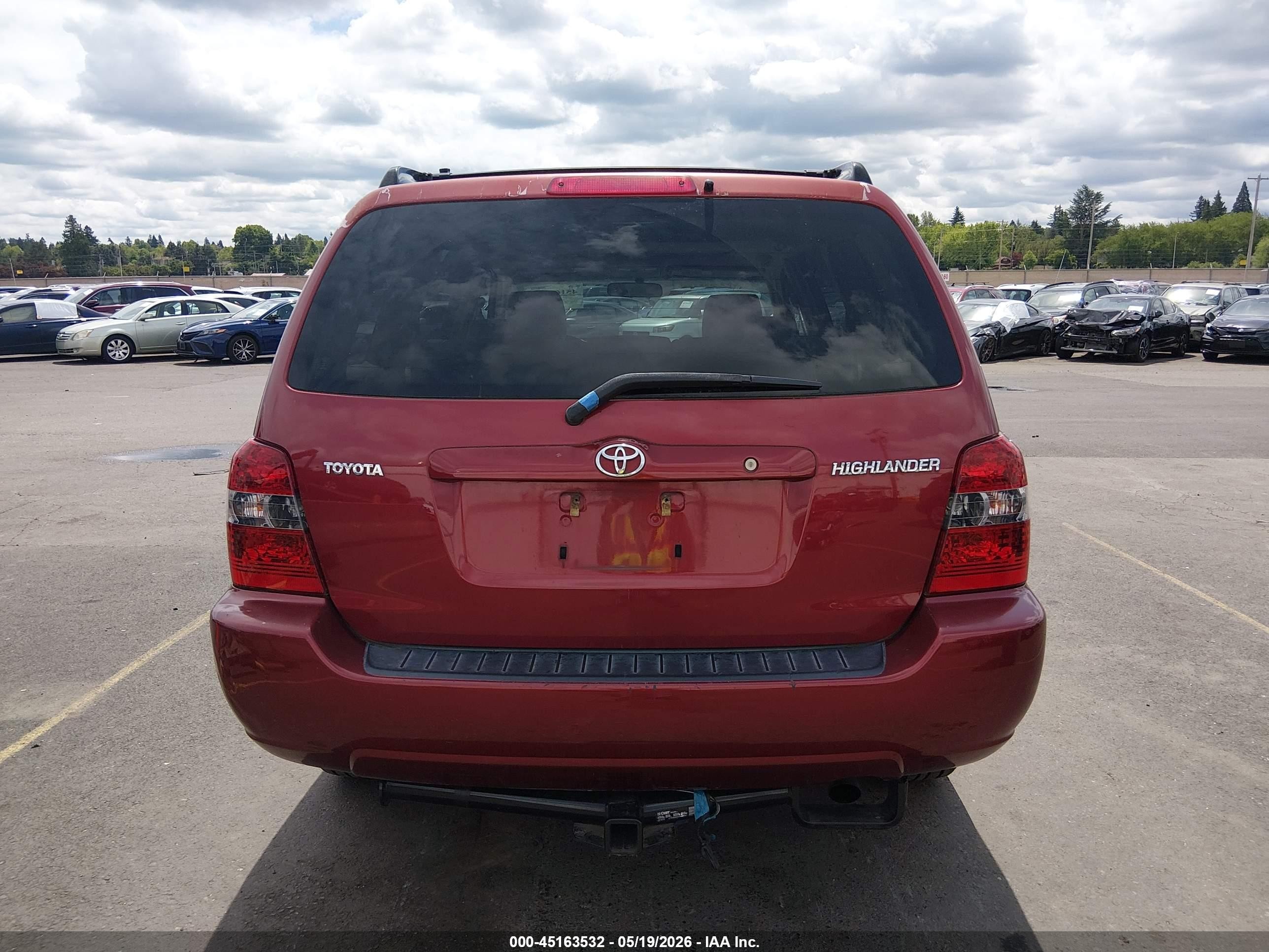 2004 Toyota Highlander   Burgundy vin: JTEGD21A440100366