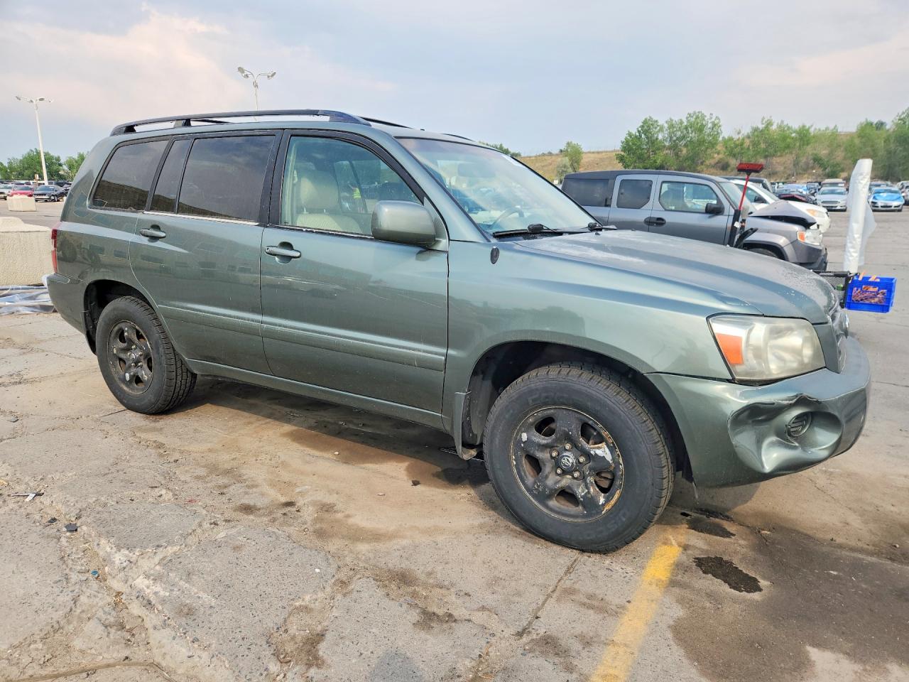2004 Toyota Highlander Base Зеленый vin: JTEGD21A440102487