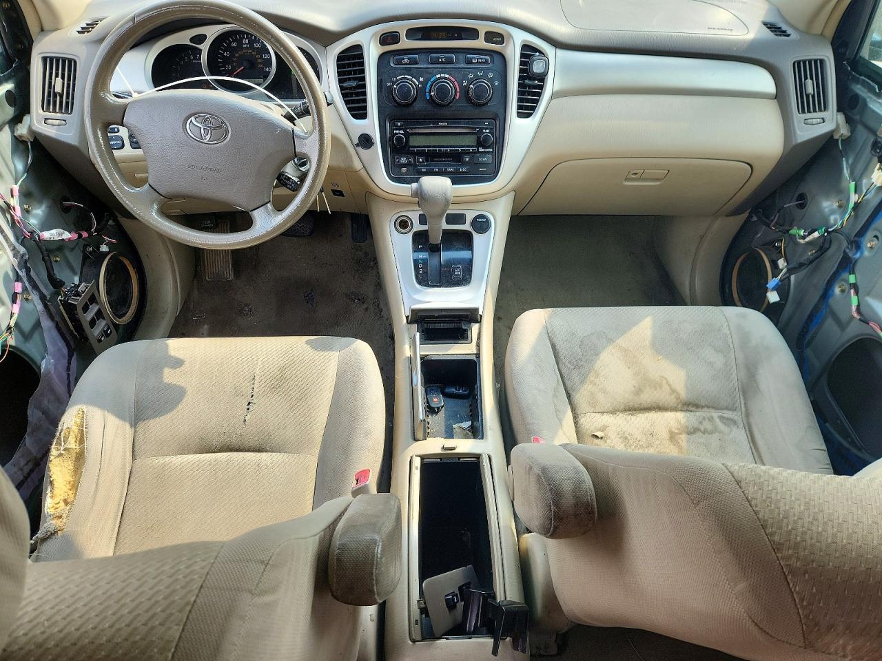 2004 Toyota Highlander Base Зеленый vin: JTEGD21A440102487