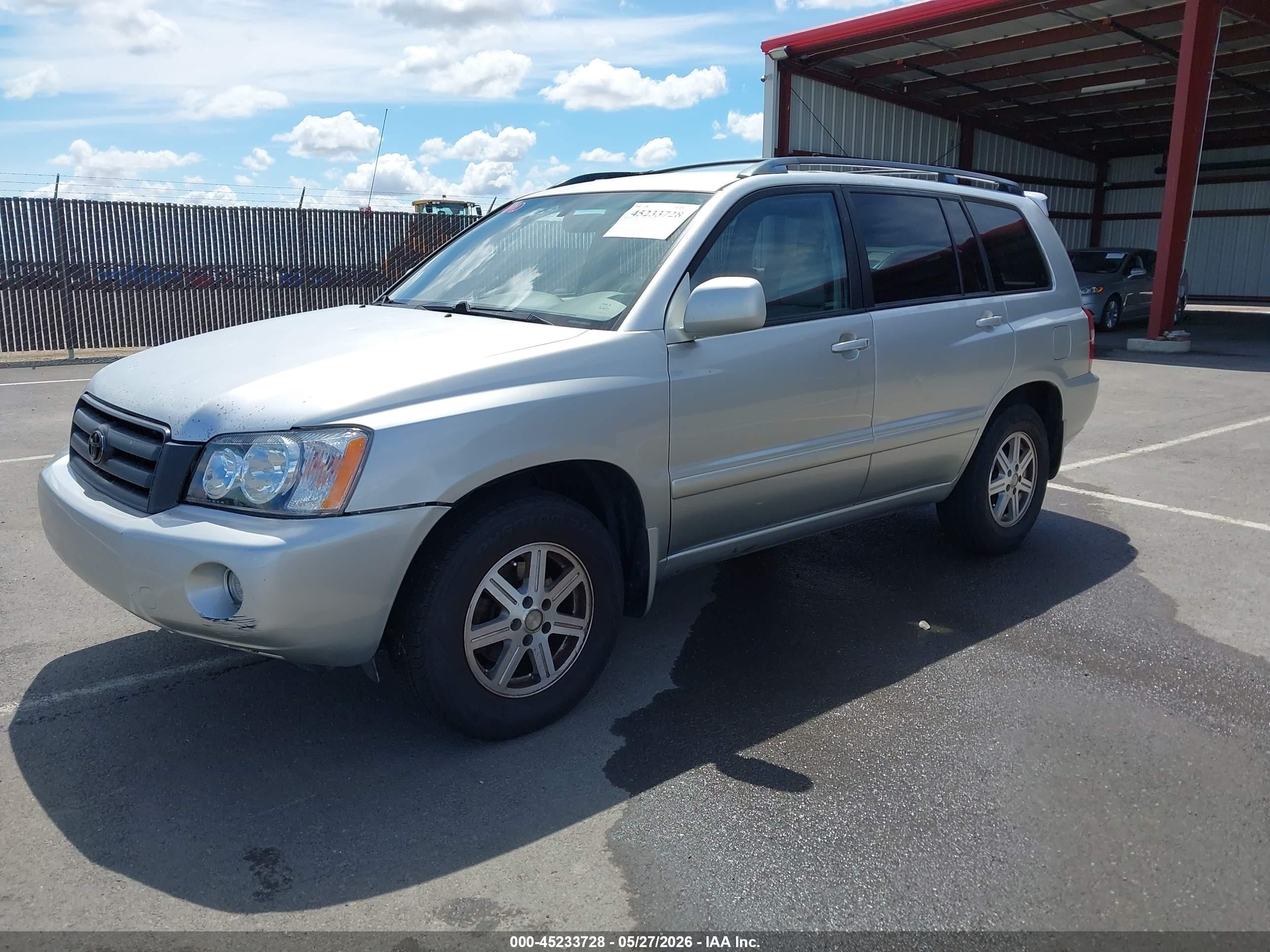 2007 Toyota Highlander   Silver vin: JTEGD21A470166260