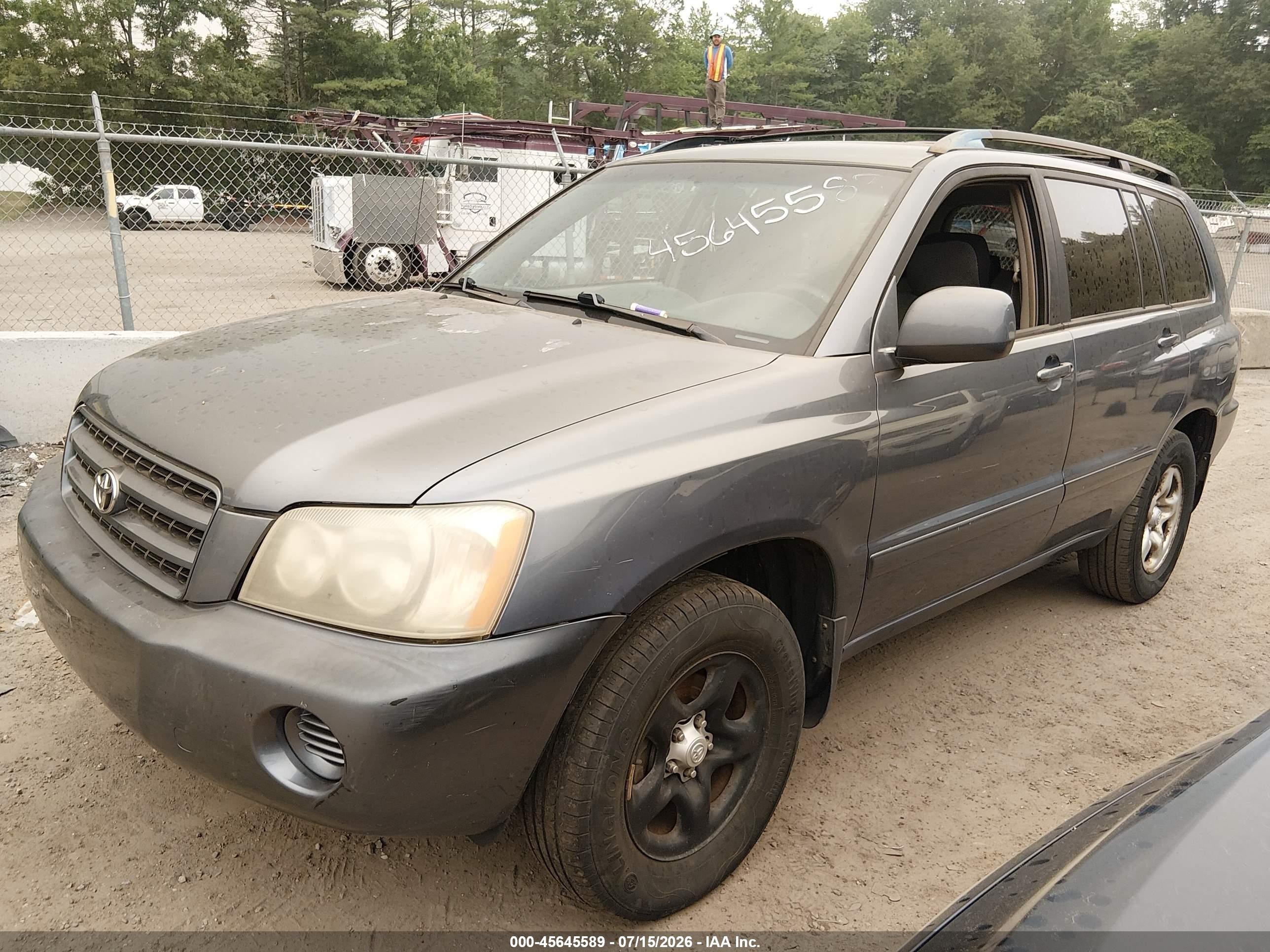2003 Toyota Highlander   Синий vin: JTEGD21A530052178