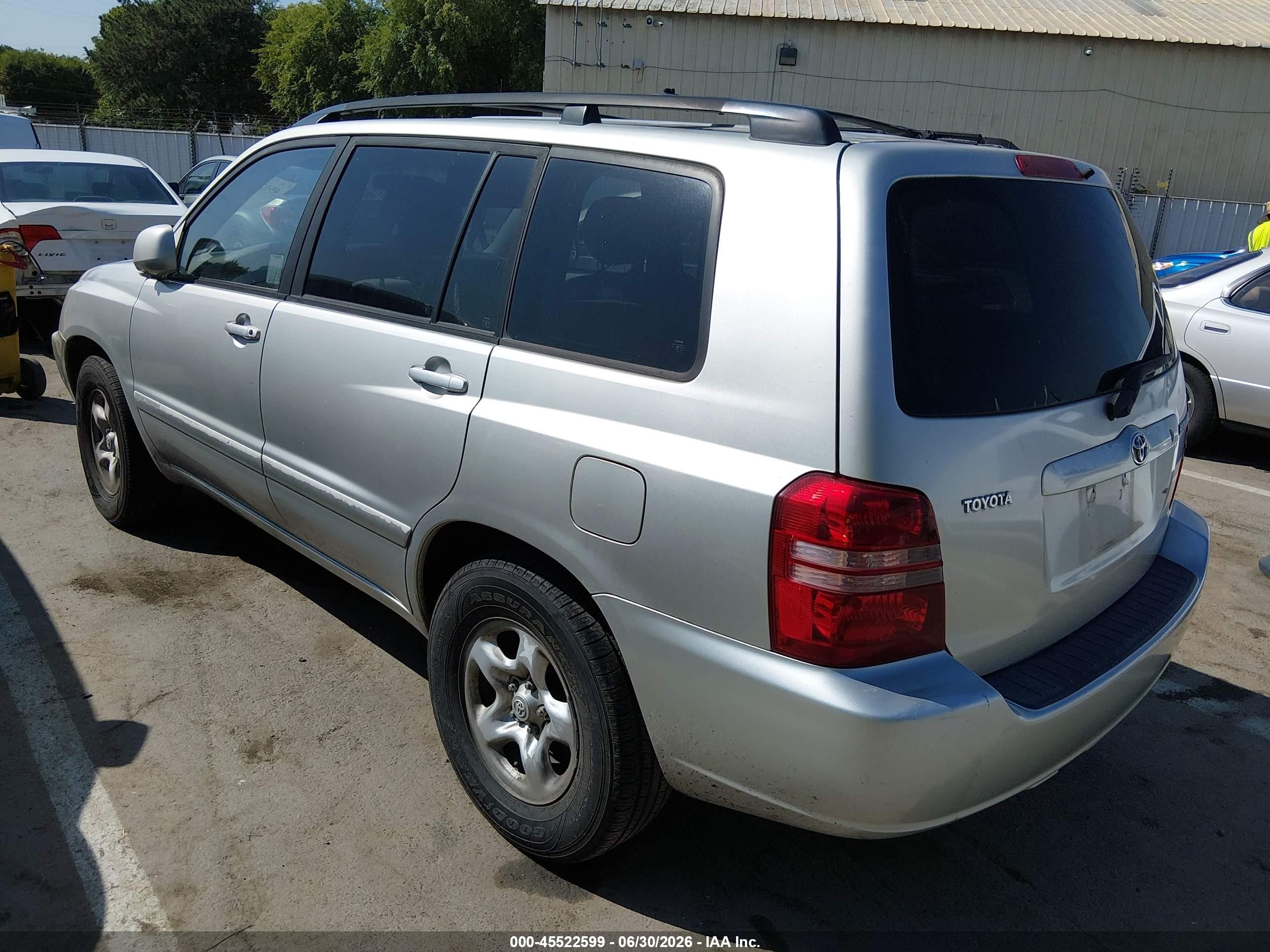 2003 Toyota Highlander   Silver vin: JTEGD21A530057283