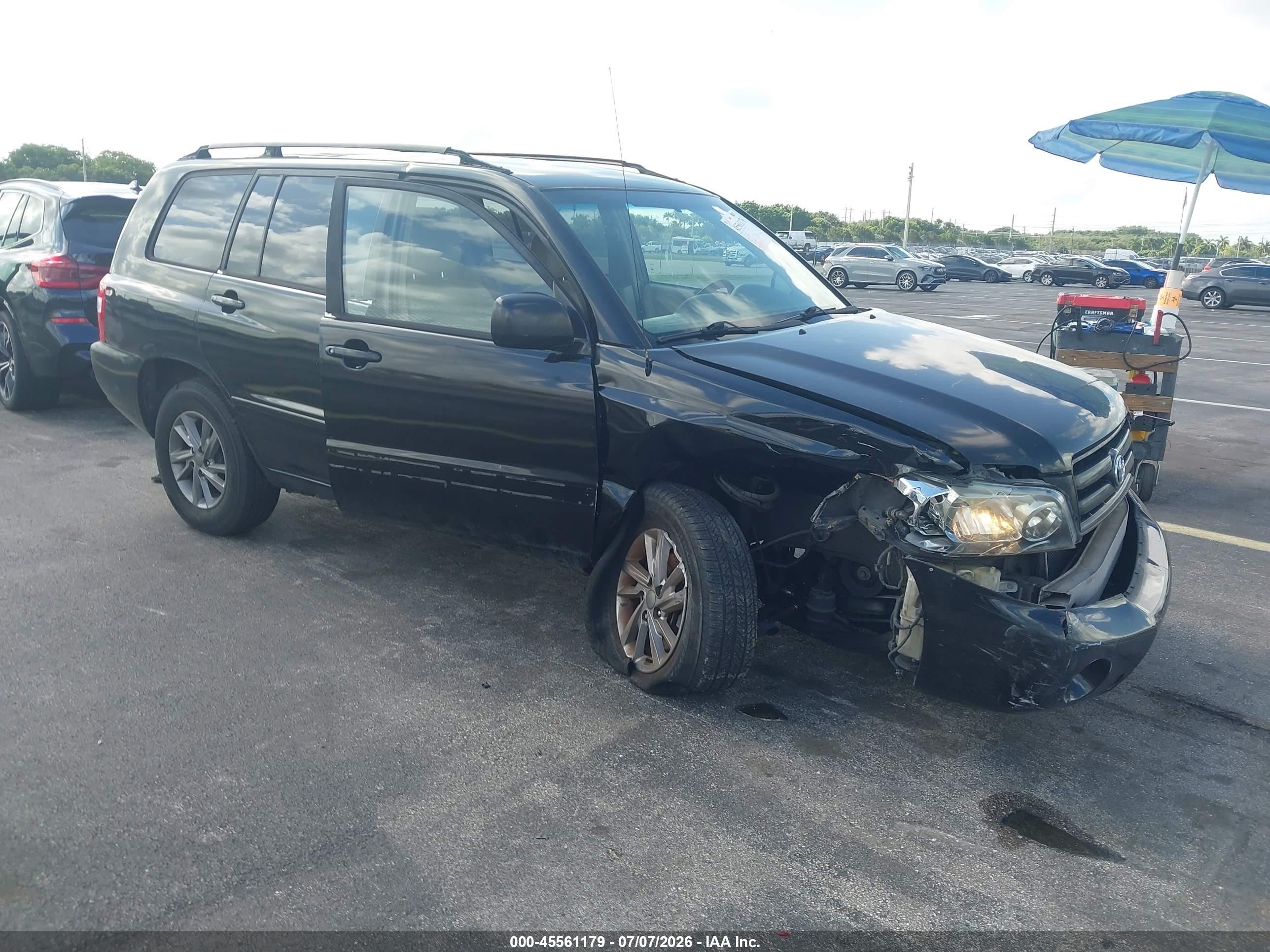 2004 Toyota Highlander   Black vin: JTEGD21A540089622