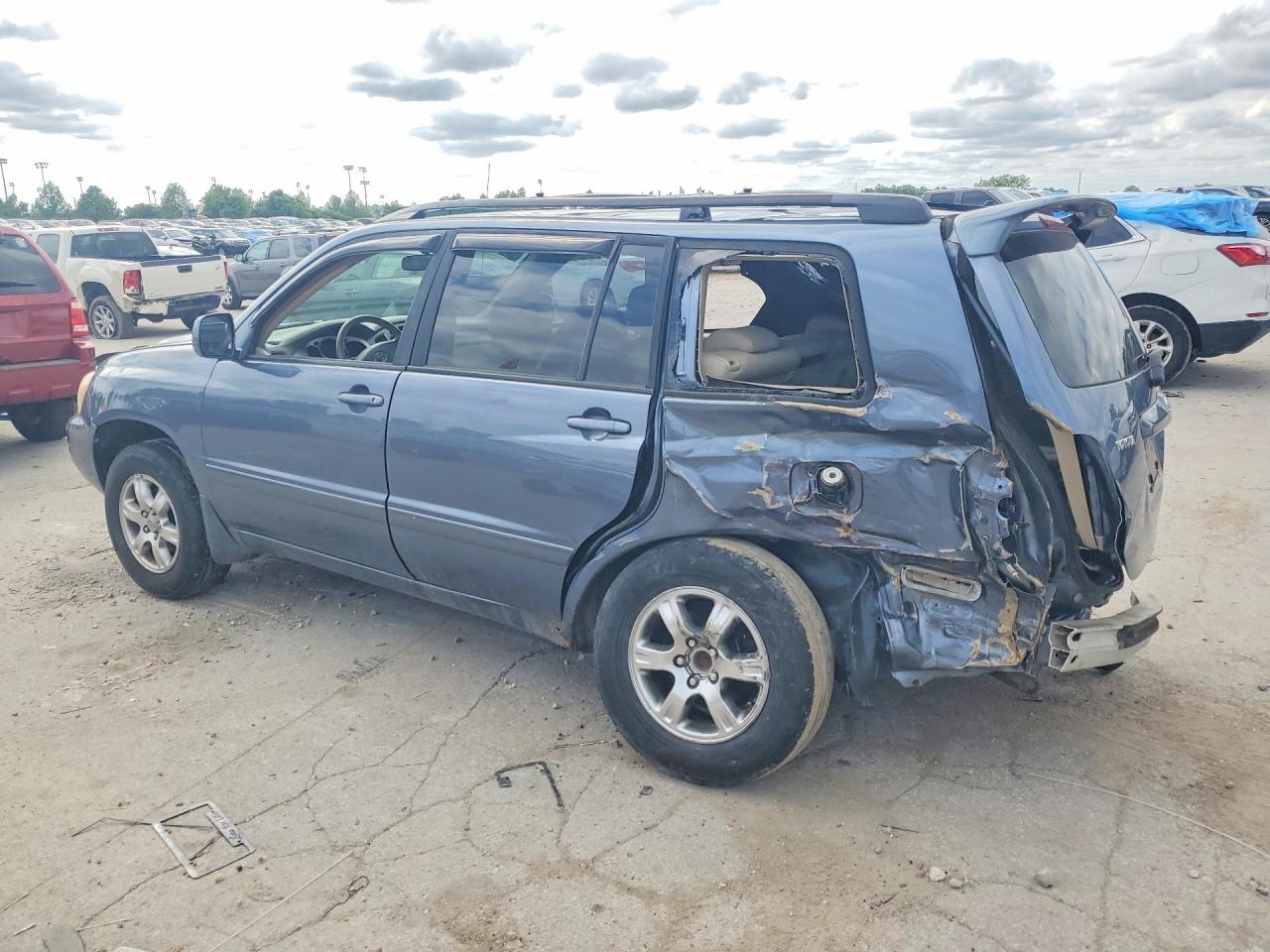2005 Toyota Highlander Base Blue vin: JTEGD21A550116965