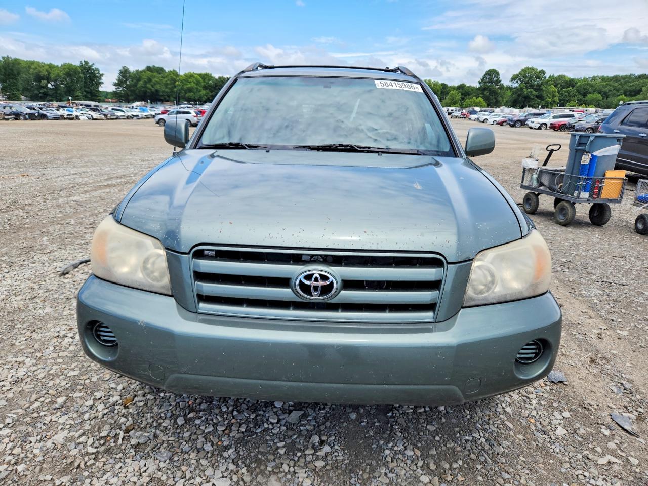 2006 Toyota Highlander Base Green vin: JTEGD21A560132505