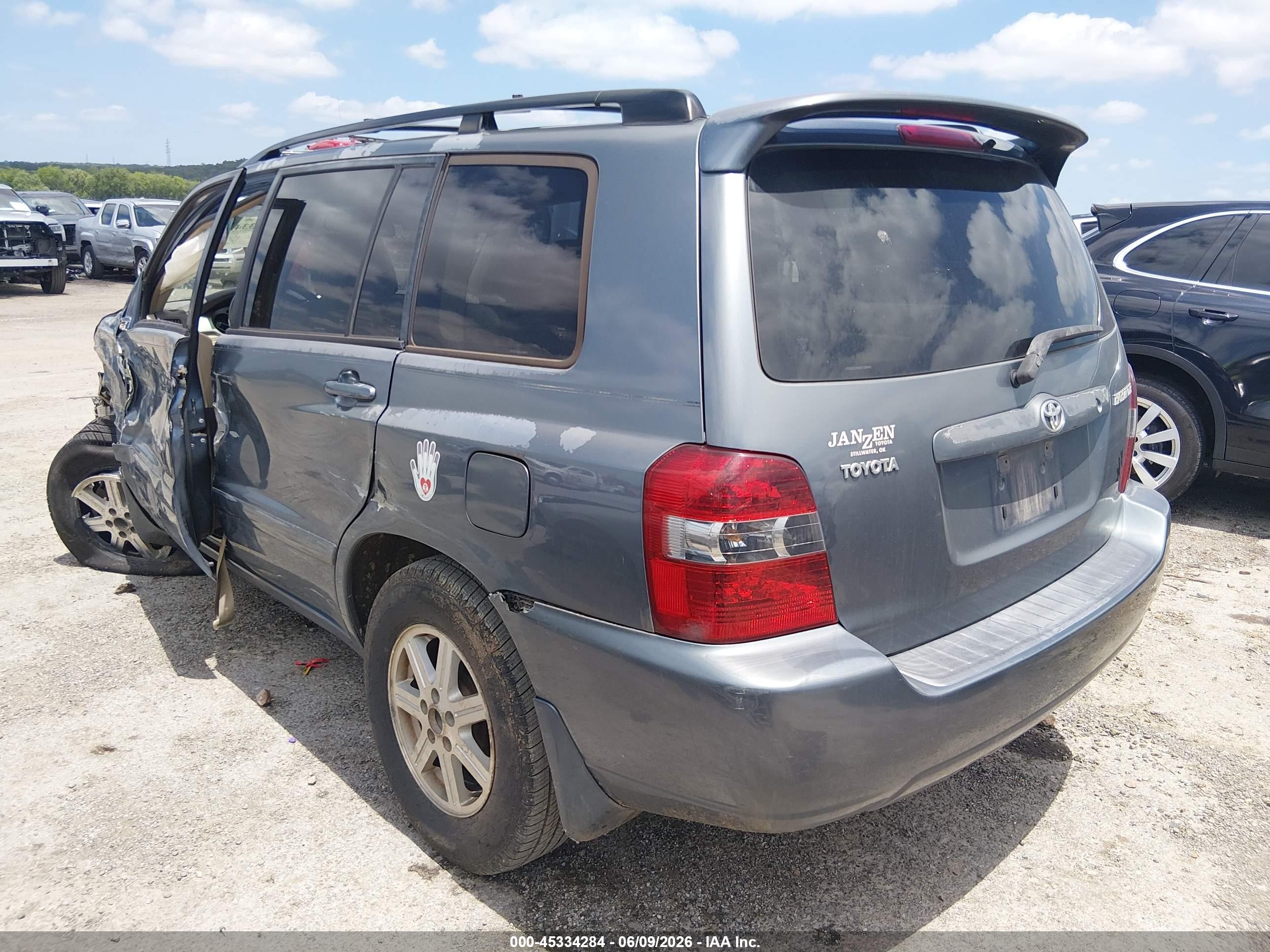 2006 Toyota Highlander   Teal vin: JTEGD21A560138840