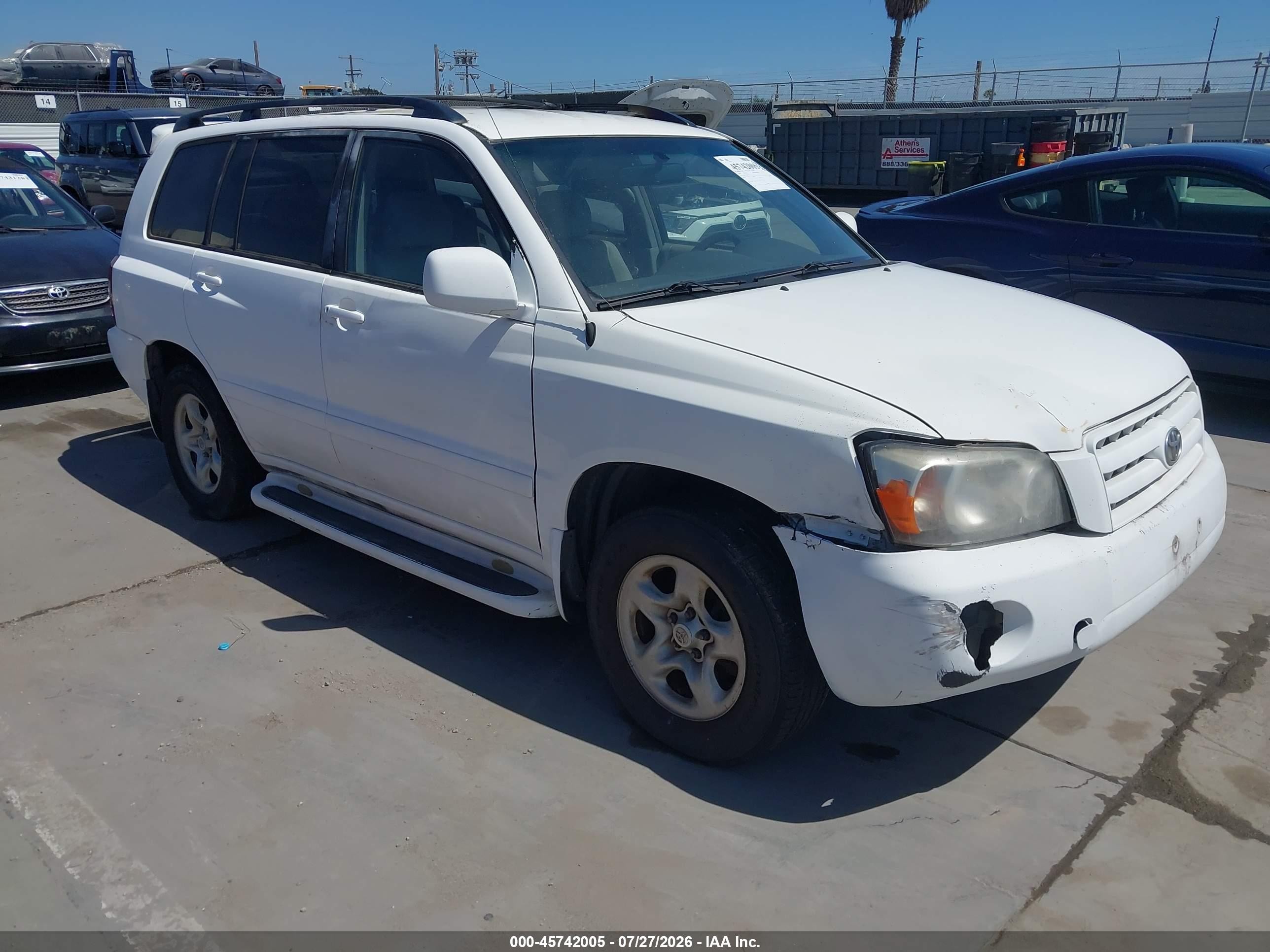 2006 Toyota Highlander   Silver vin: JTEGD21A560143312