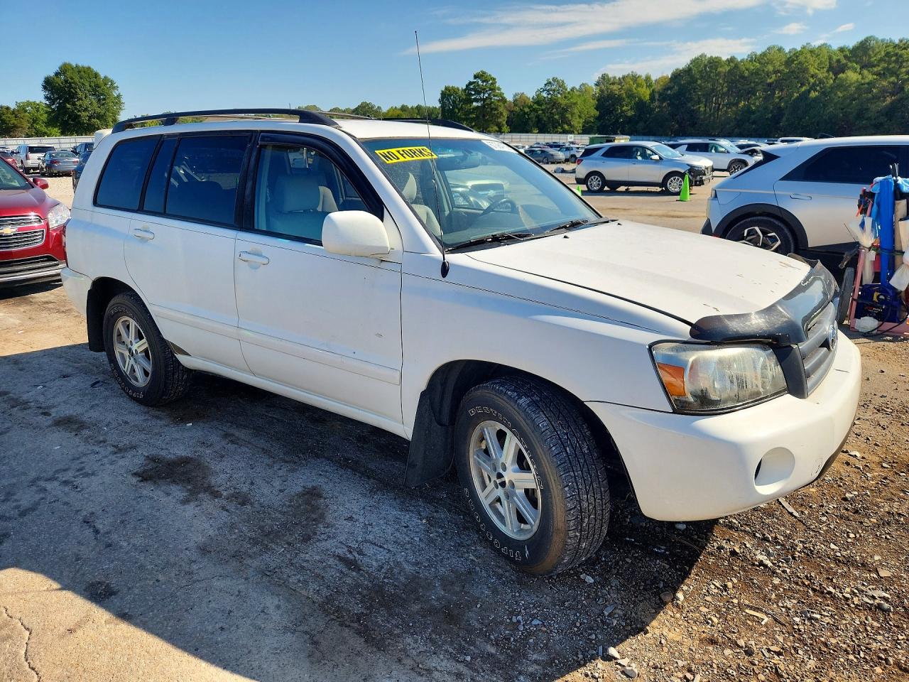 2006 Toyota Highlander Base White vin: JTEGD21A560146873