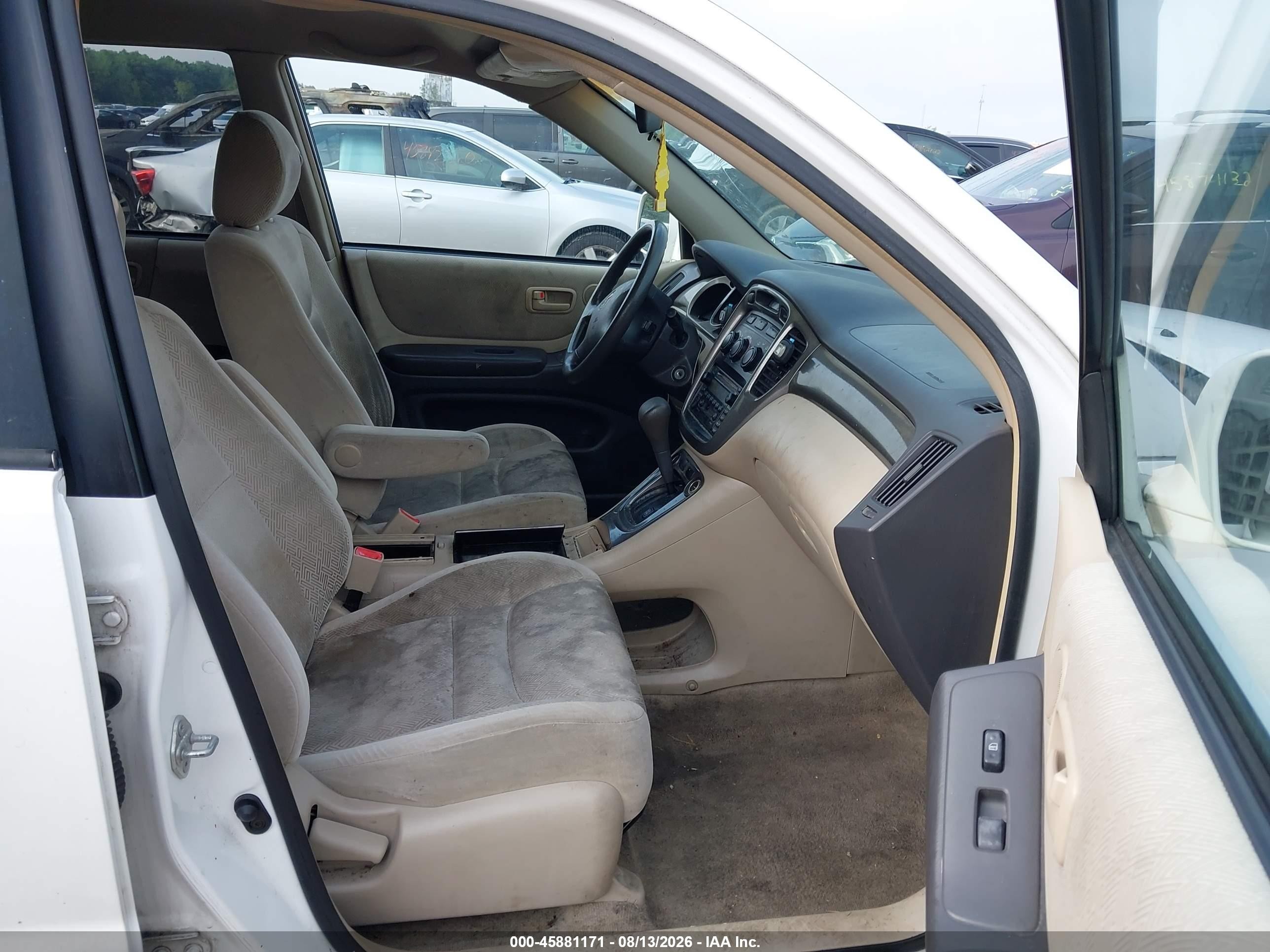 2002 Toyota Highlander   Белый vin: JTEGD21A620037364