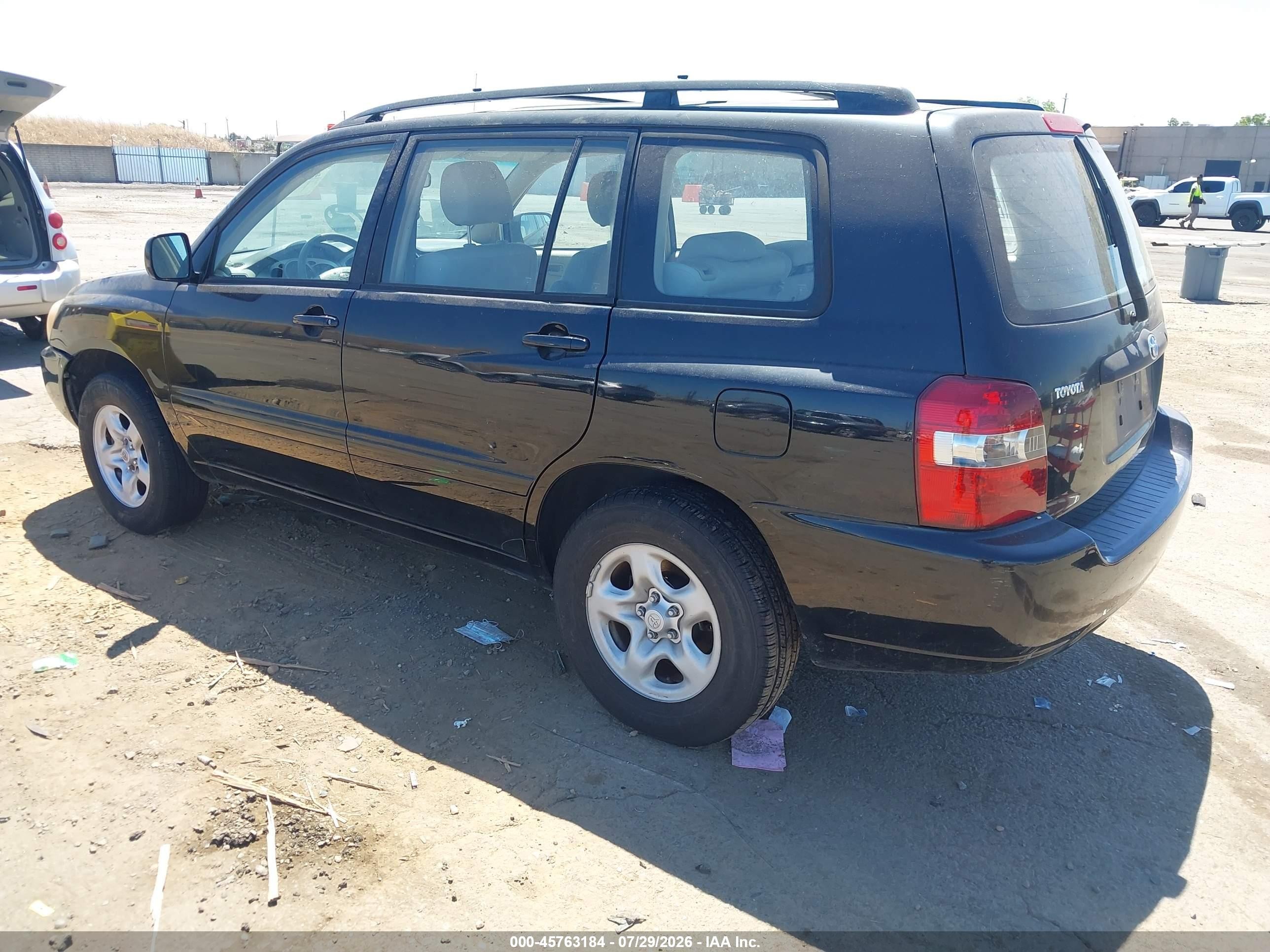 2006 Toyota Highlander   Black vin: JTEGD21A660143559