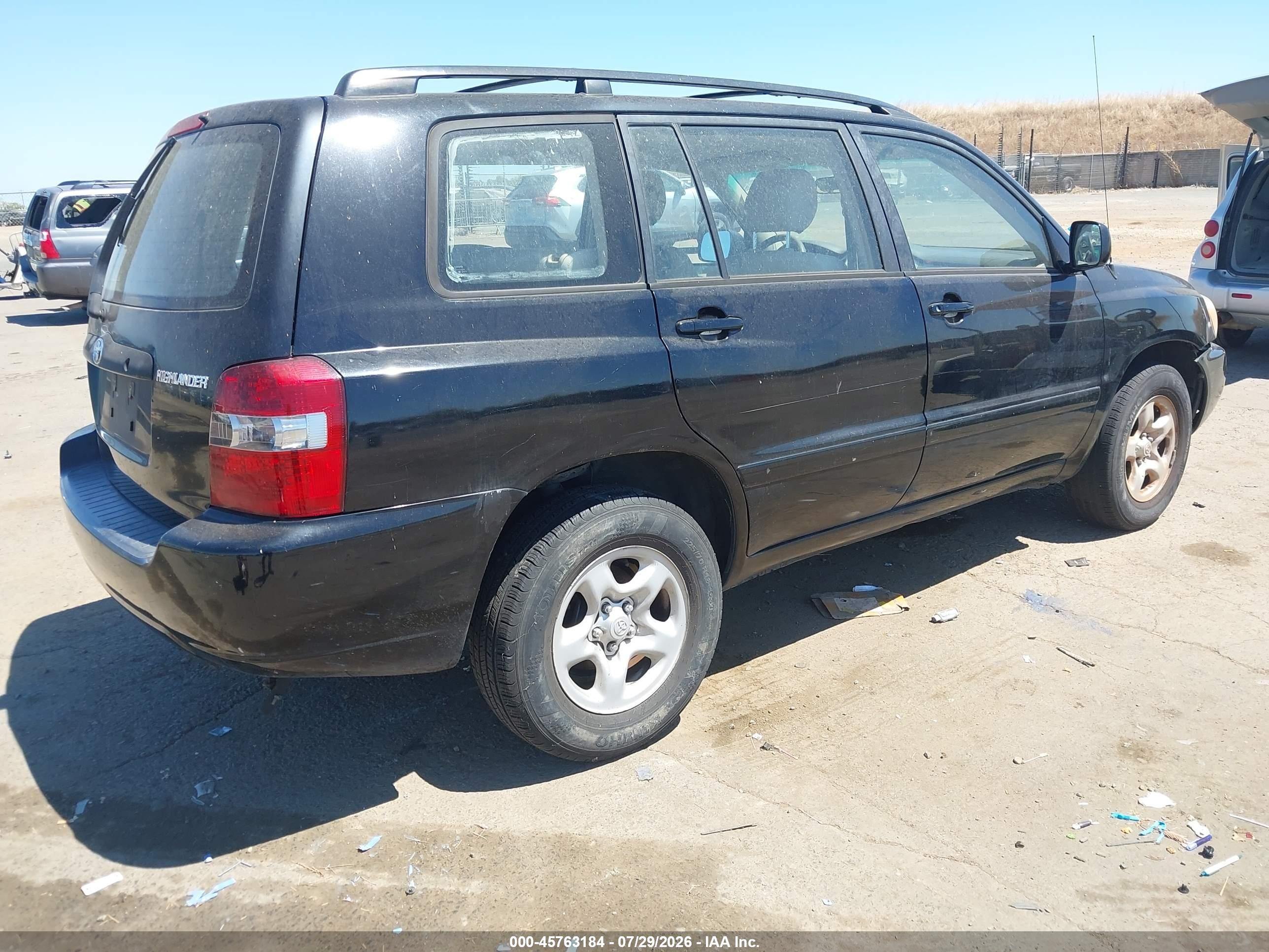 2006 Toyota Highlander   Black vin: JTEGD21A660143559