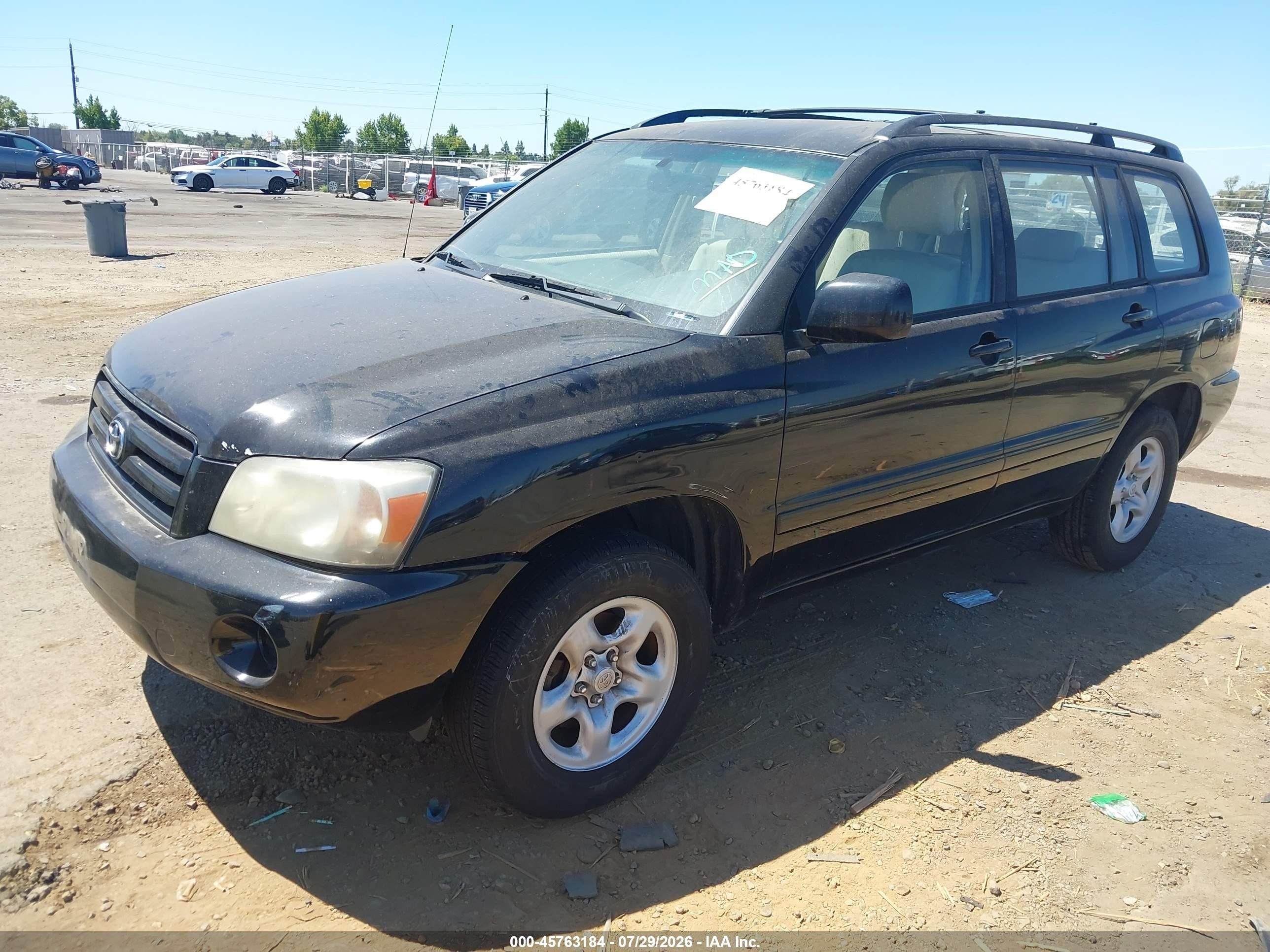 2006 Toyota Highlander   Black vin: JTEGD21A660143559