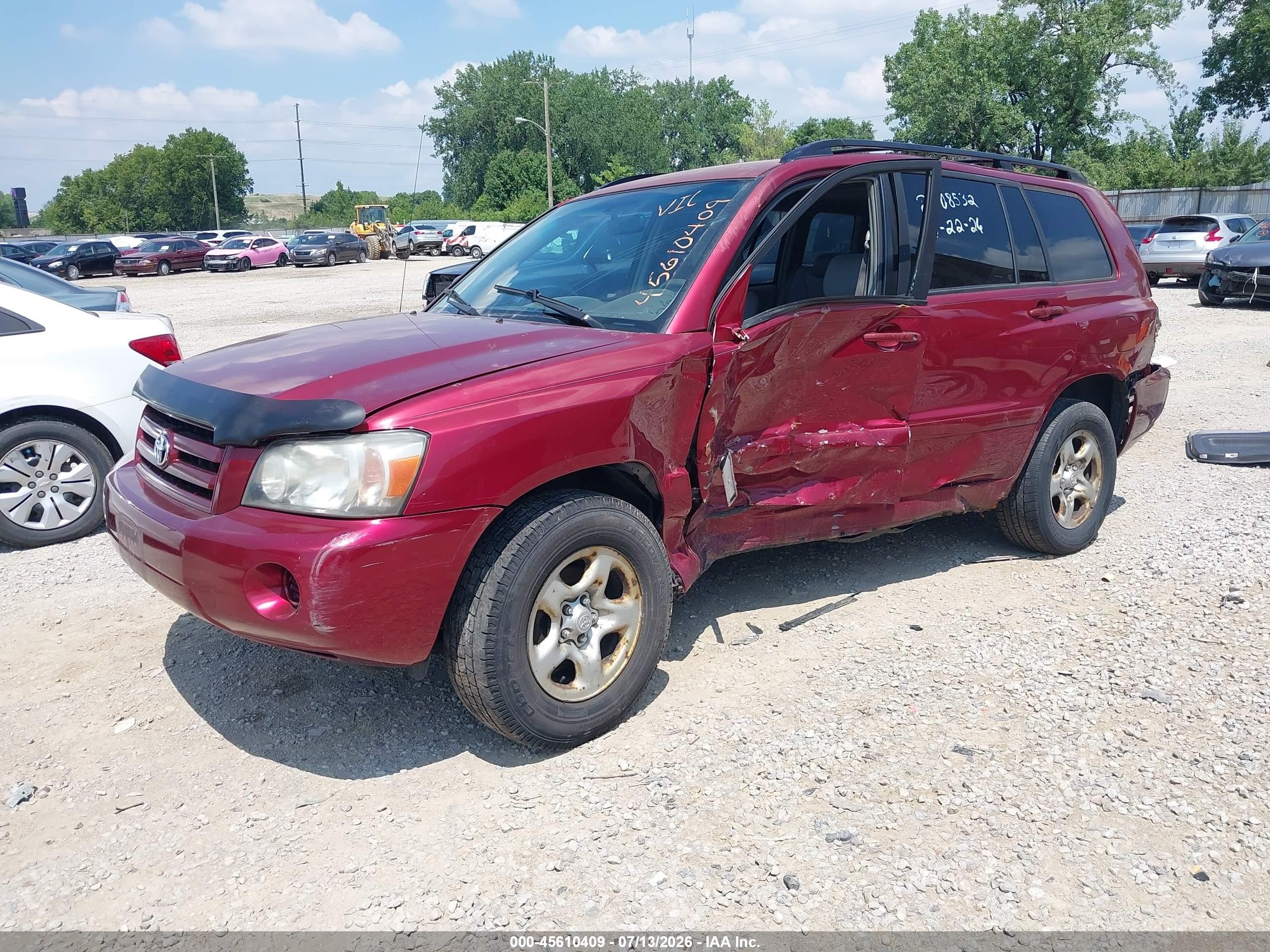 2006 Toyota Highlander   Maroon vin: JTEGD21A660151998