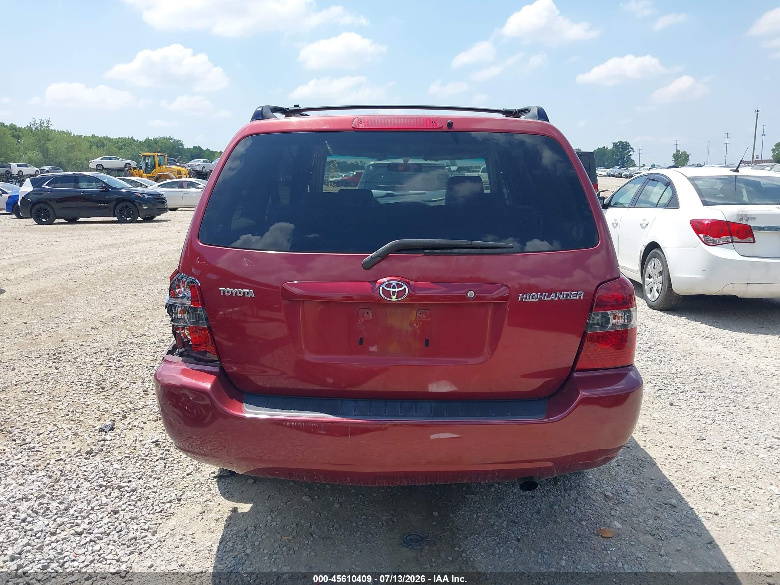 2006 Toyota Highlander   Maroon vin: JTEGD21A660151998