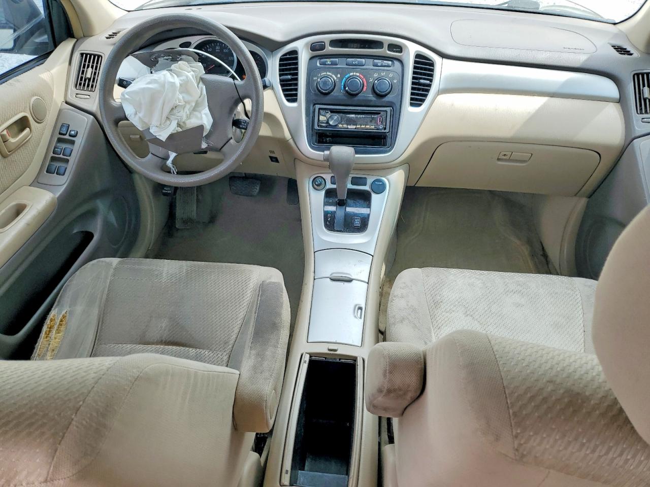 2007 Toyota Highlander Base Gold vin: JTEGD21A670157348