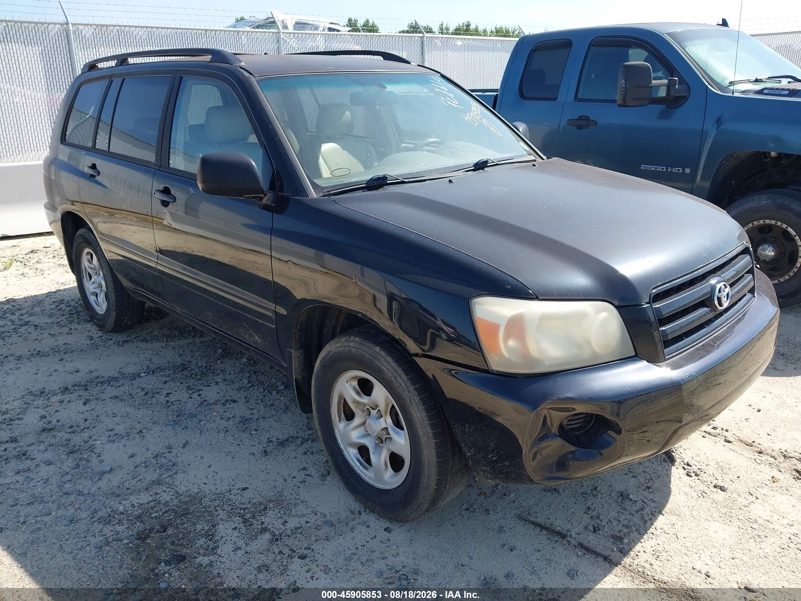 2004 Toyota Highlander   Black vin: JTEGD21A740083207