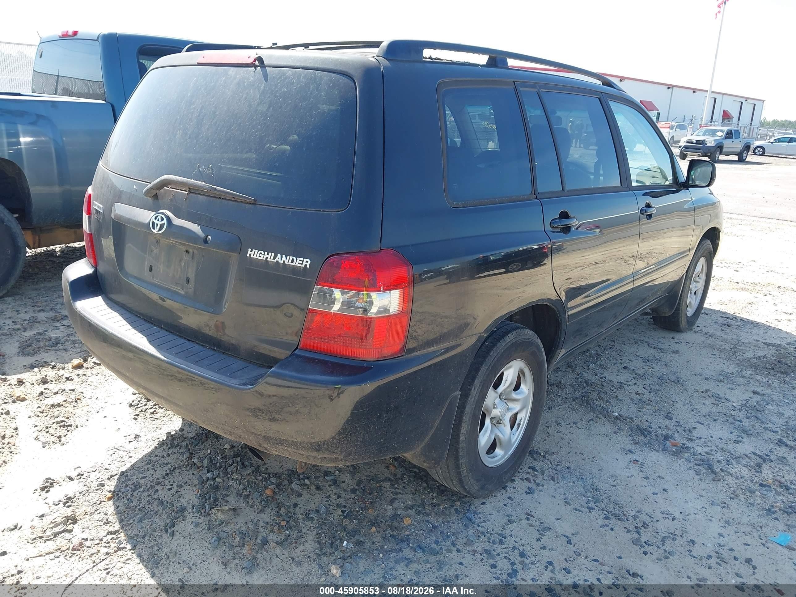 2004 Toyota Highlander   Black vin: JTEGD21A740083207