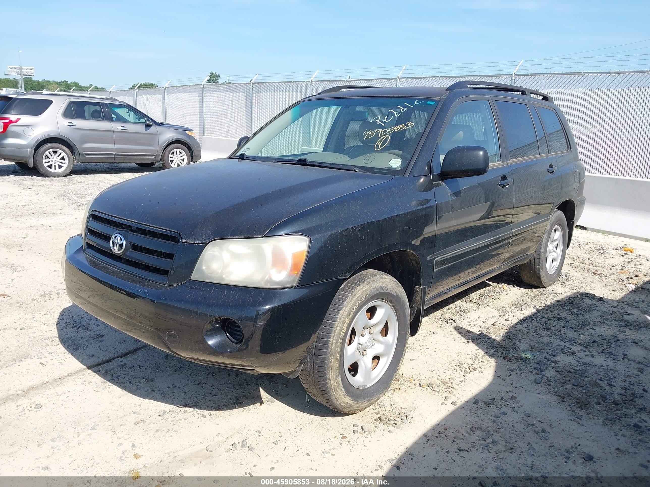 2004 Toyota Highlander   Black vin: JTEGD21A740083207