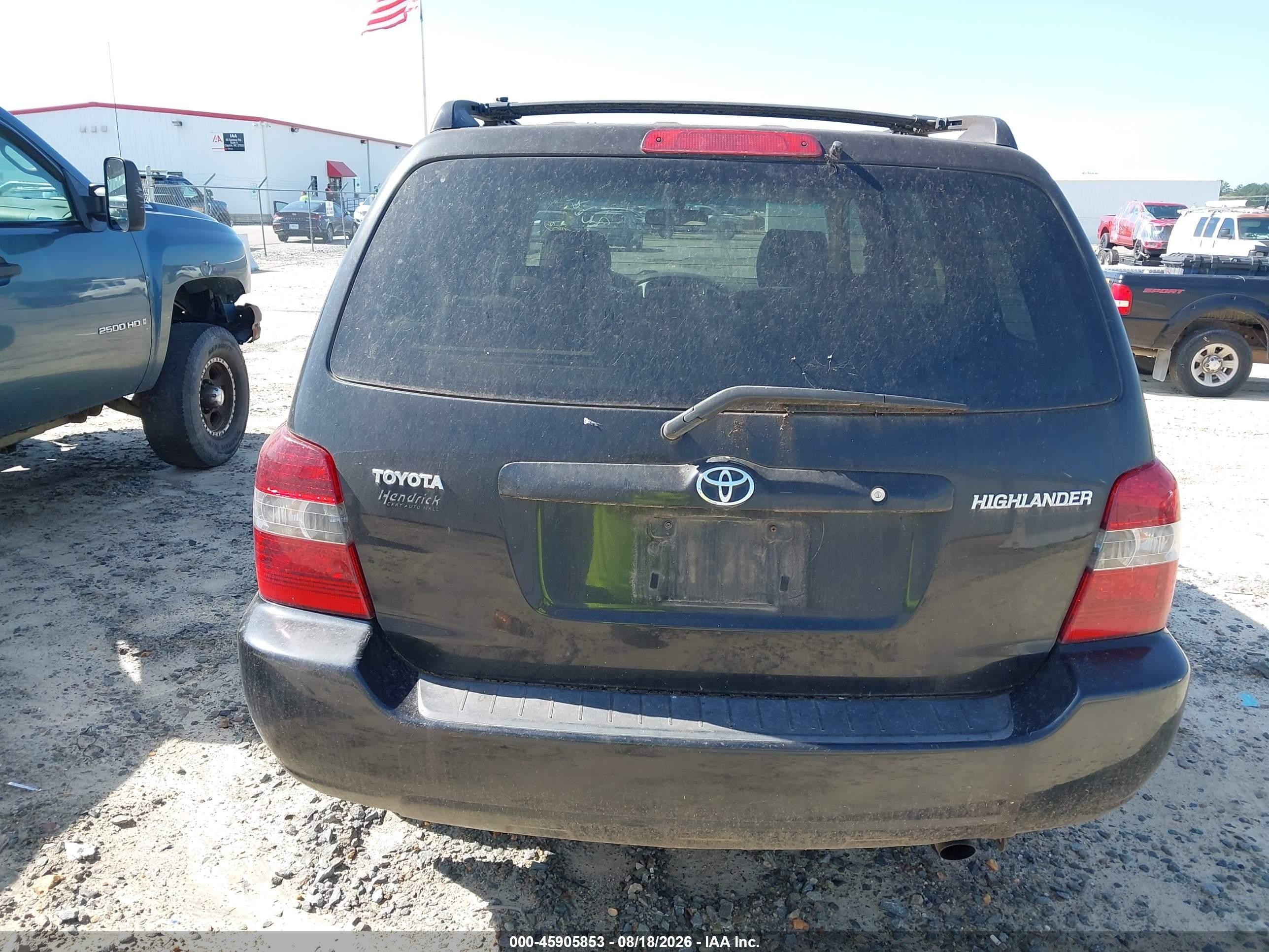 2004 Toyota Highlander   Black vin: JTEGD21A740083207