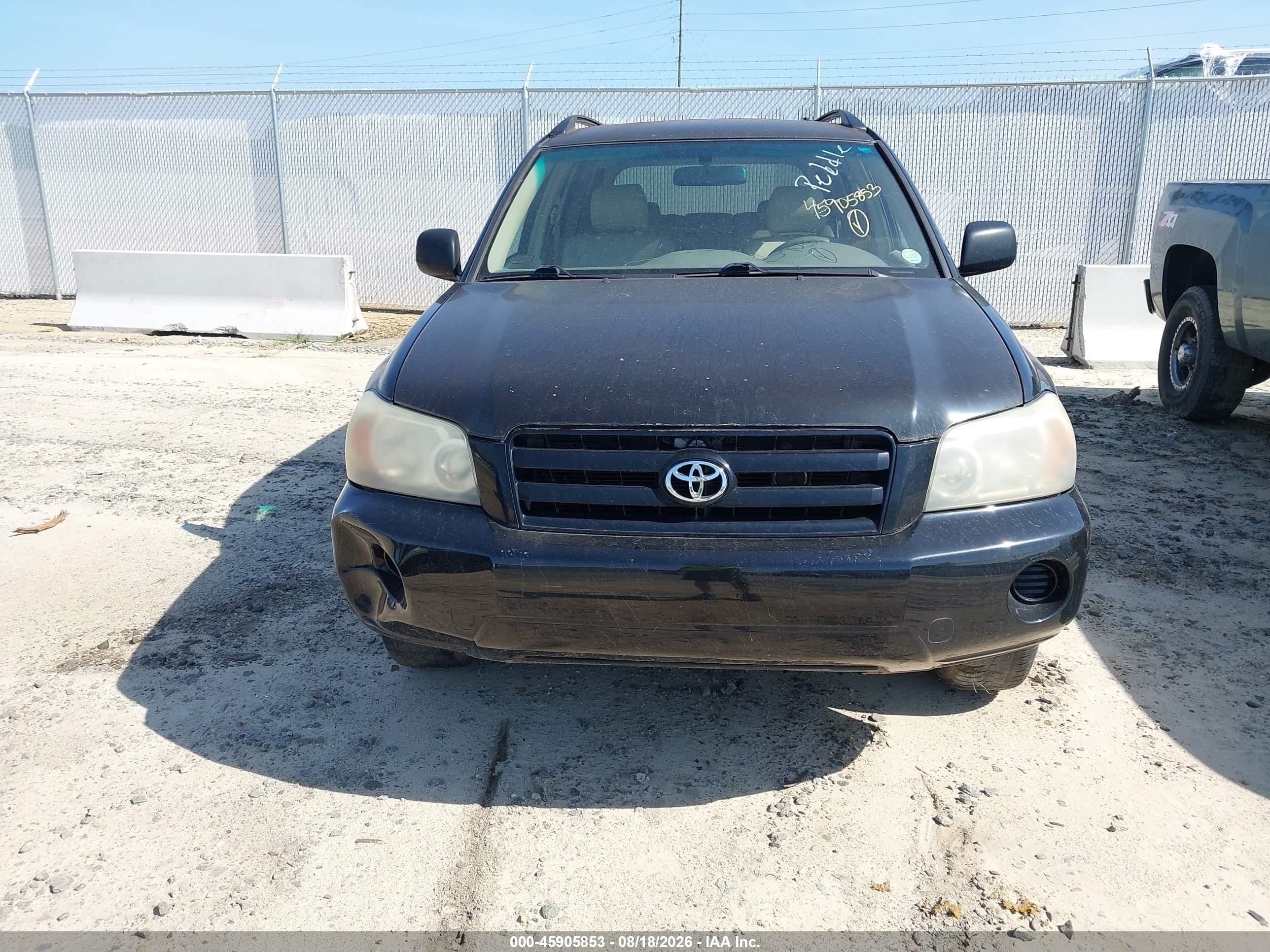 2004 Toyota Highlander   Black vin: JTEGD21A740083207