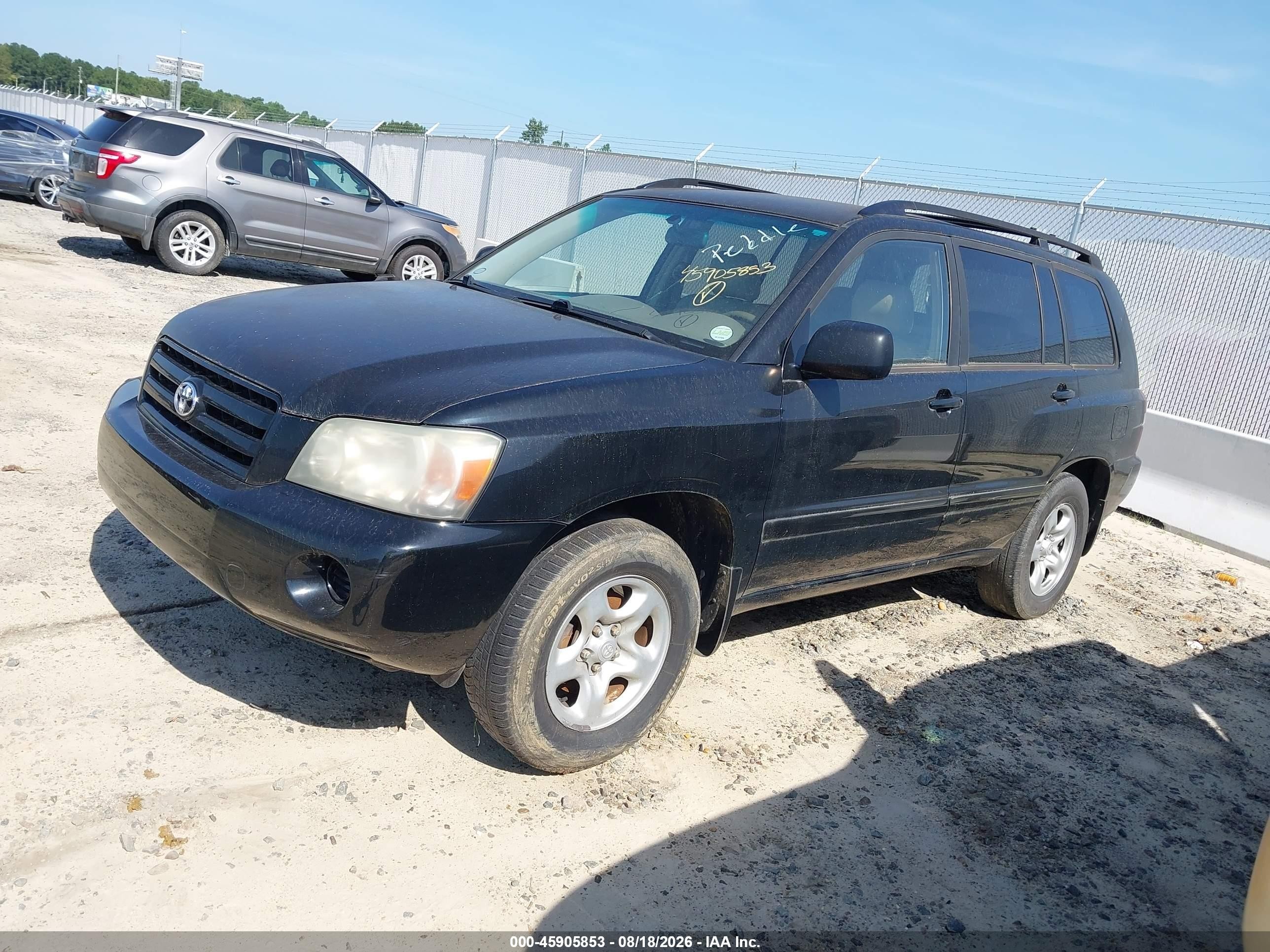 2004 Toyota Highlander   Black vin: JTEGD21A740083207