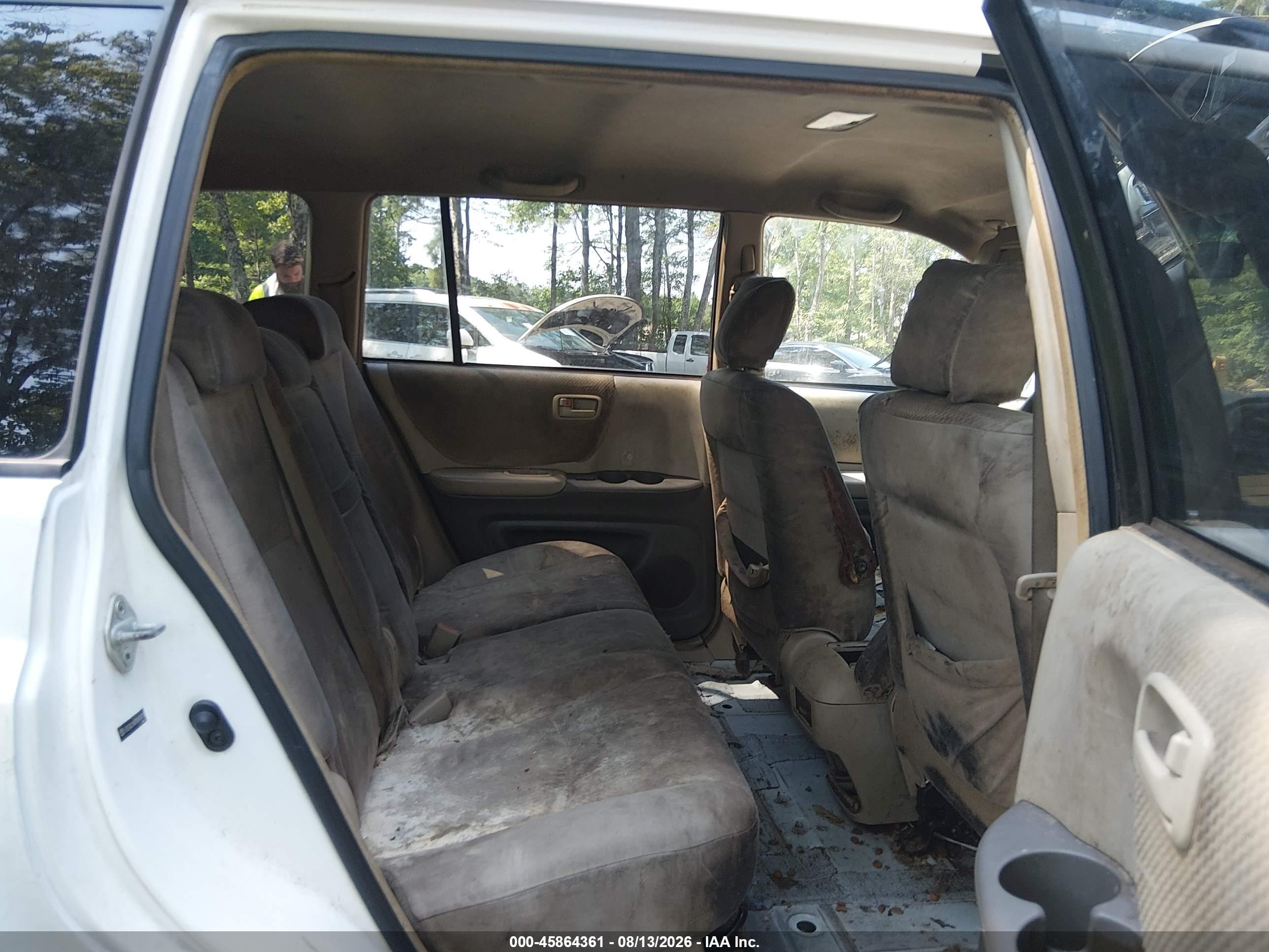 2005 Toyota Highlander   White vin: JTEGD21A750109760