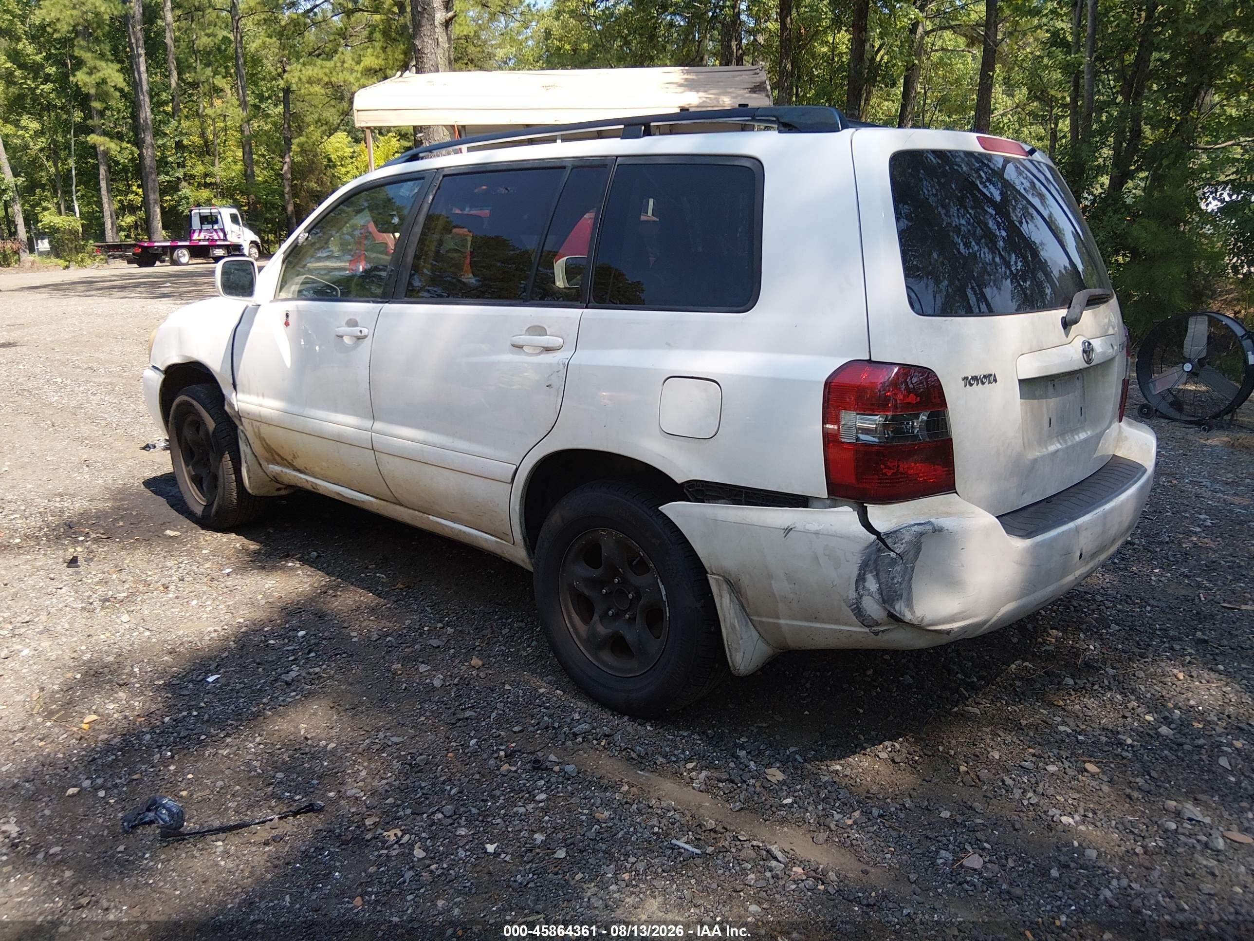 2005 Toyota Highlander   White vin: JTEGD21A750109760