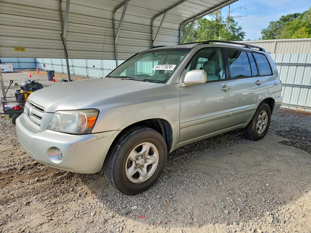 2005 Toyota Highlander Base Gray vin: JTEGD21A750120256