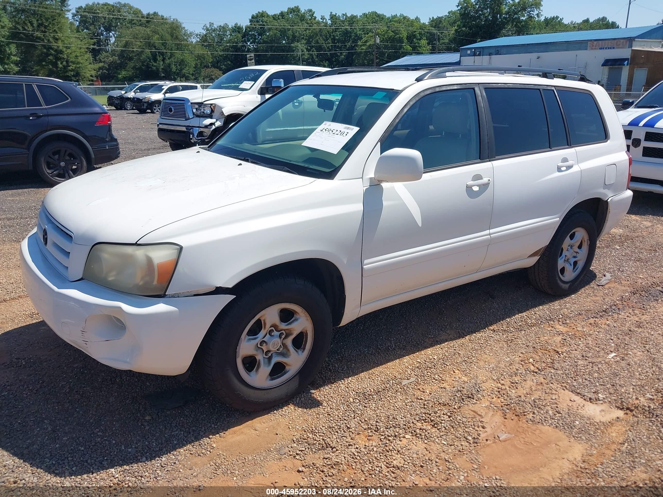 2006 Toyota Highlander   White vin: JTEGD21A760132487