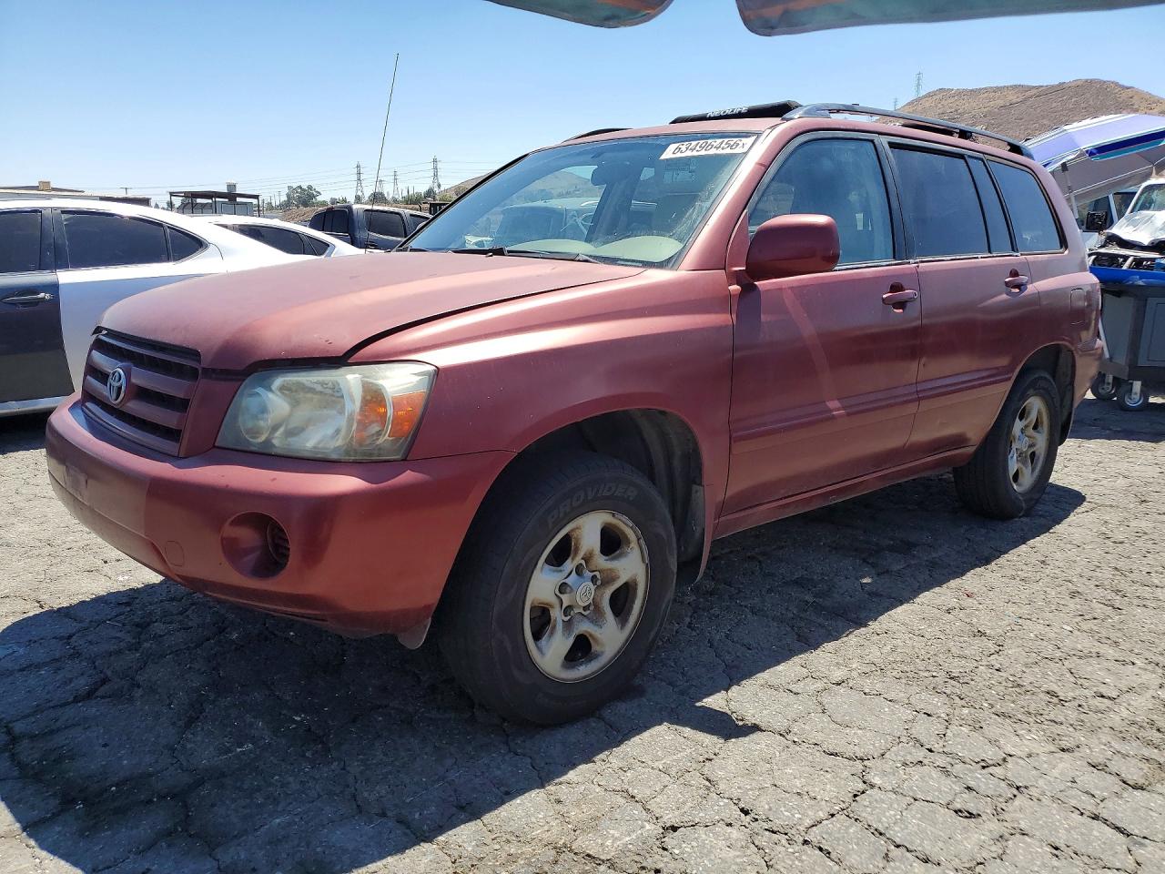 2006 Toyota Highlander Base Red vin: JTEGD21A760136295