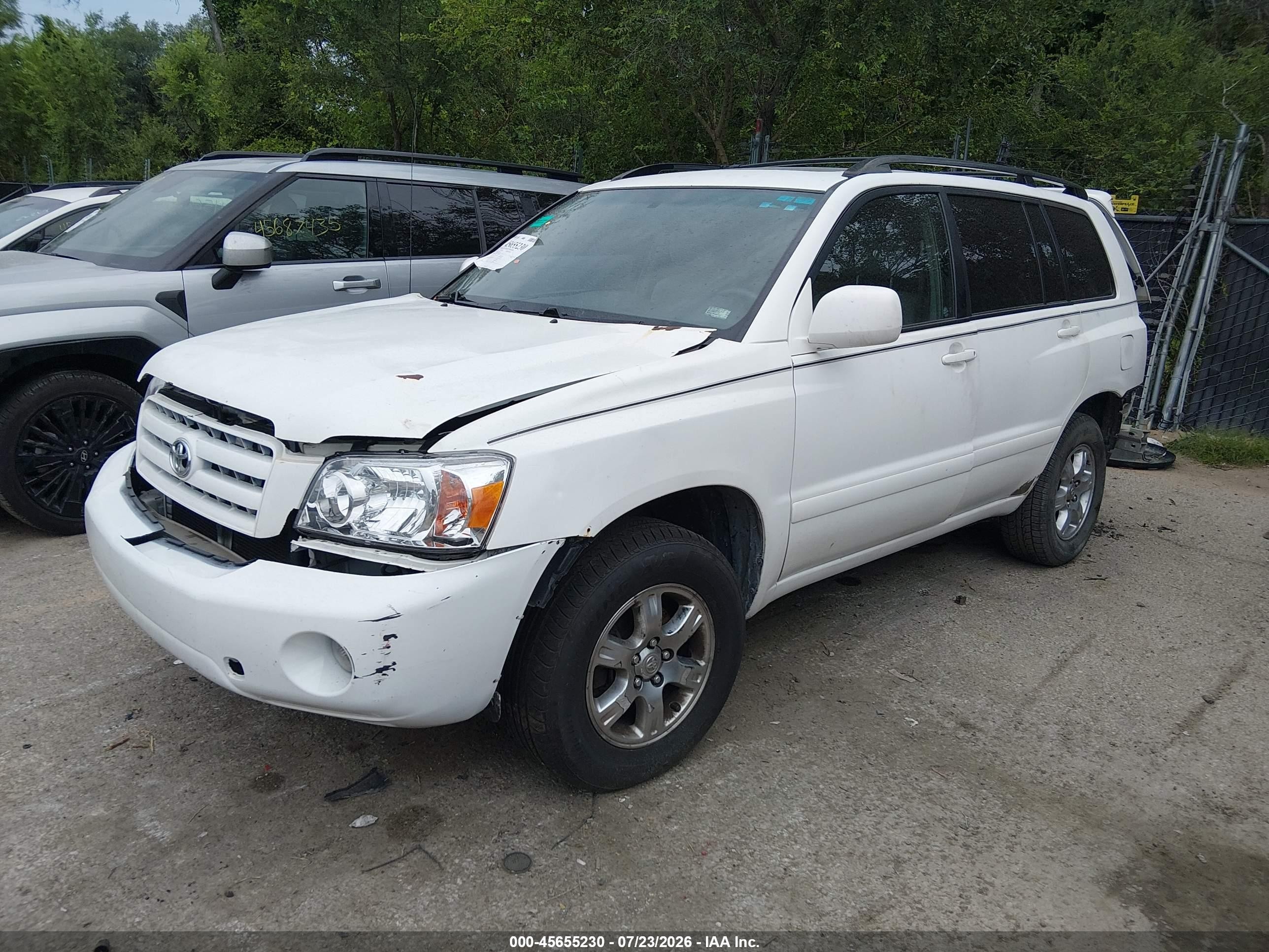 2006 Toyota Highlander White vin: JTEGD21A760154019