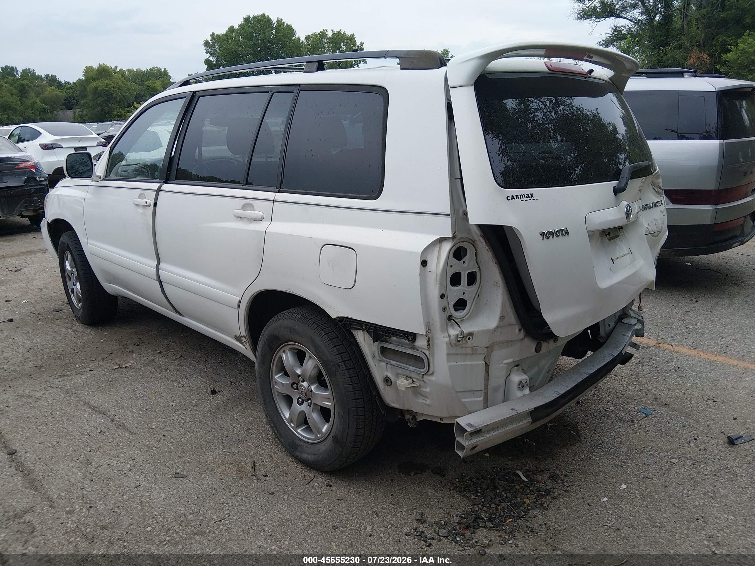 2006 Toyota Highlander White vin: JTEGD21A760154019