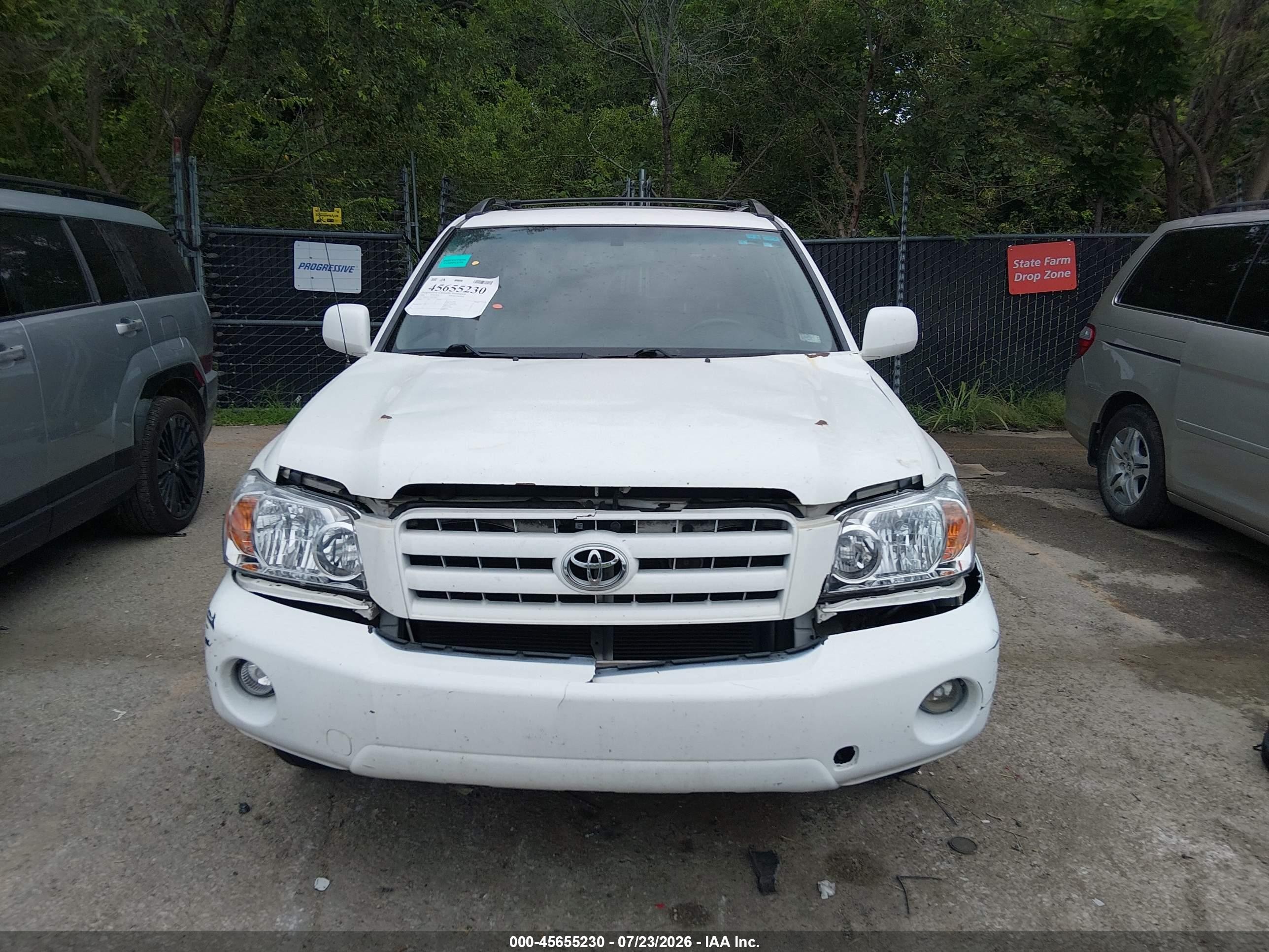2006 Toyota Highlander White vin: JTEGD21A760154019