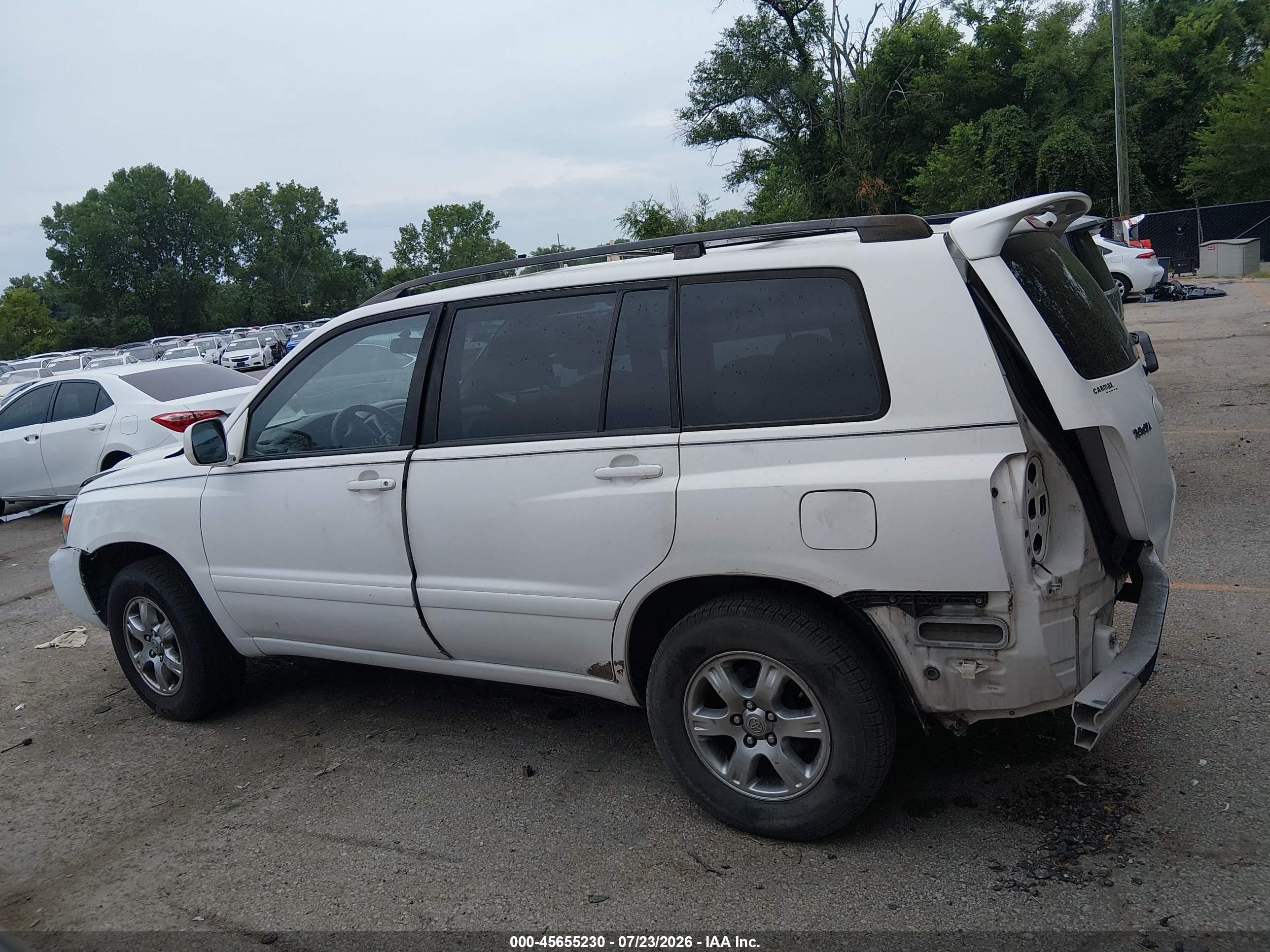 2006 Toyota Highlander White vin: JTEGD21A760154019