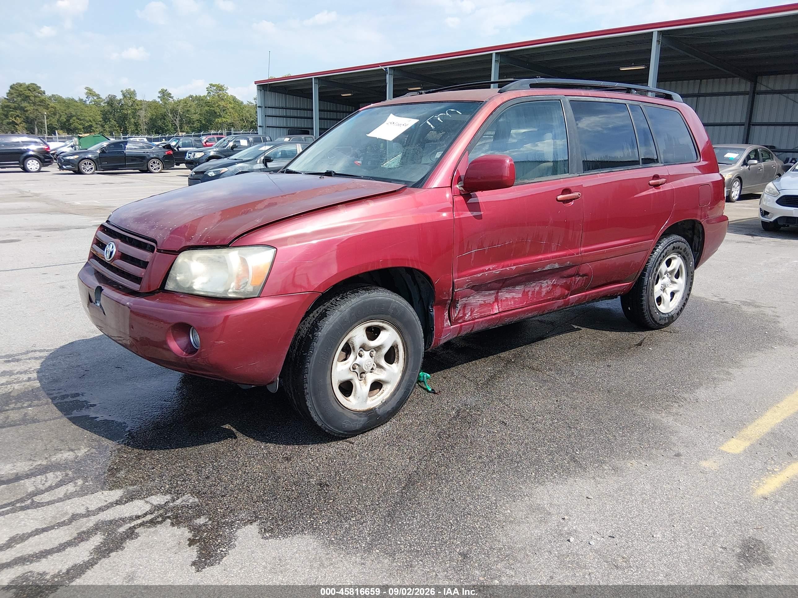 2006 Toyota Highlander   Burgundy vin: JTEGD21A760154263