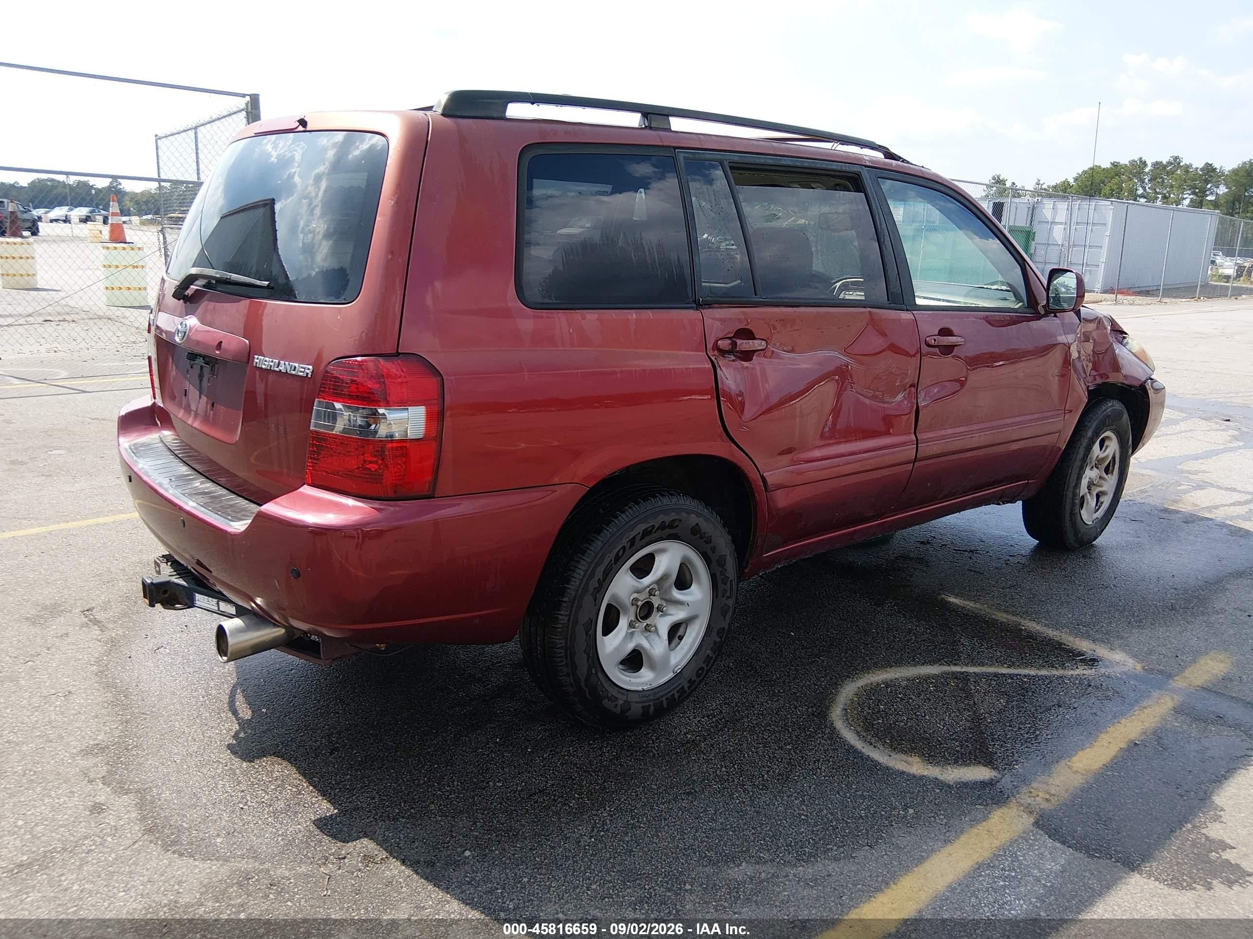 2006 Toyota Highlander   Burgundy vin: JTEGD21A760154263
