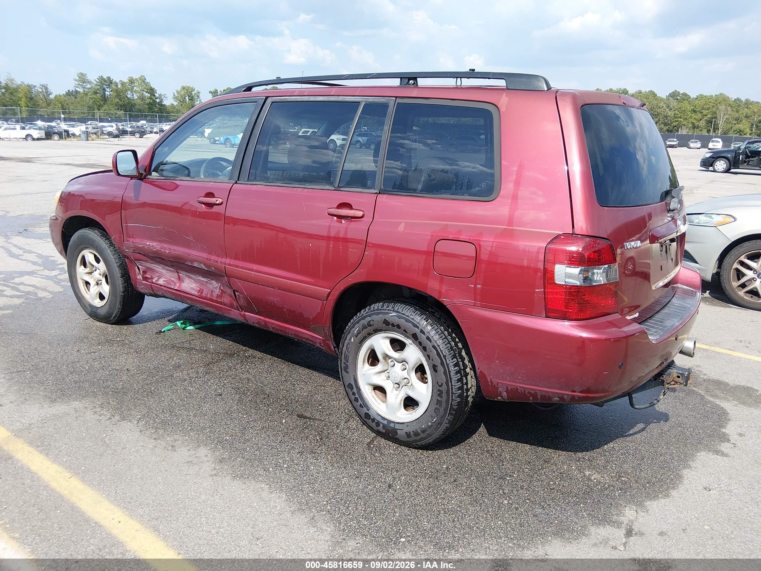 2006 Toyota Highlander   Burgundy vin: JTEGD21A760154263