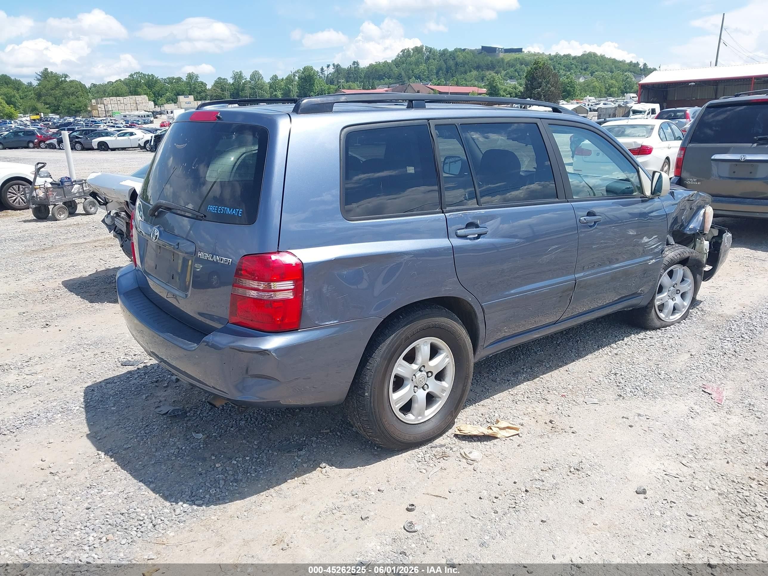 2003 Toyota Highlander   Blue vin: JTEGD21A830068276