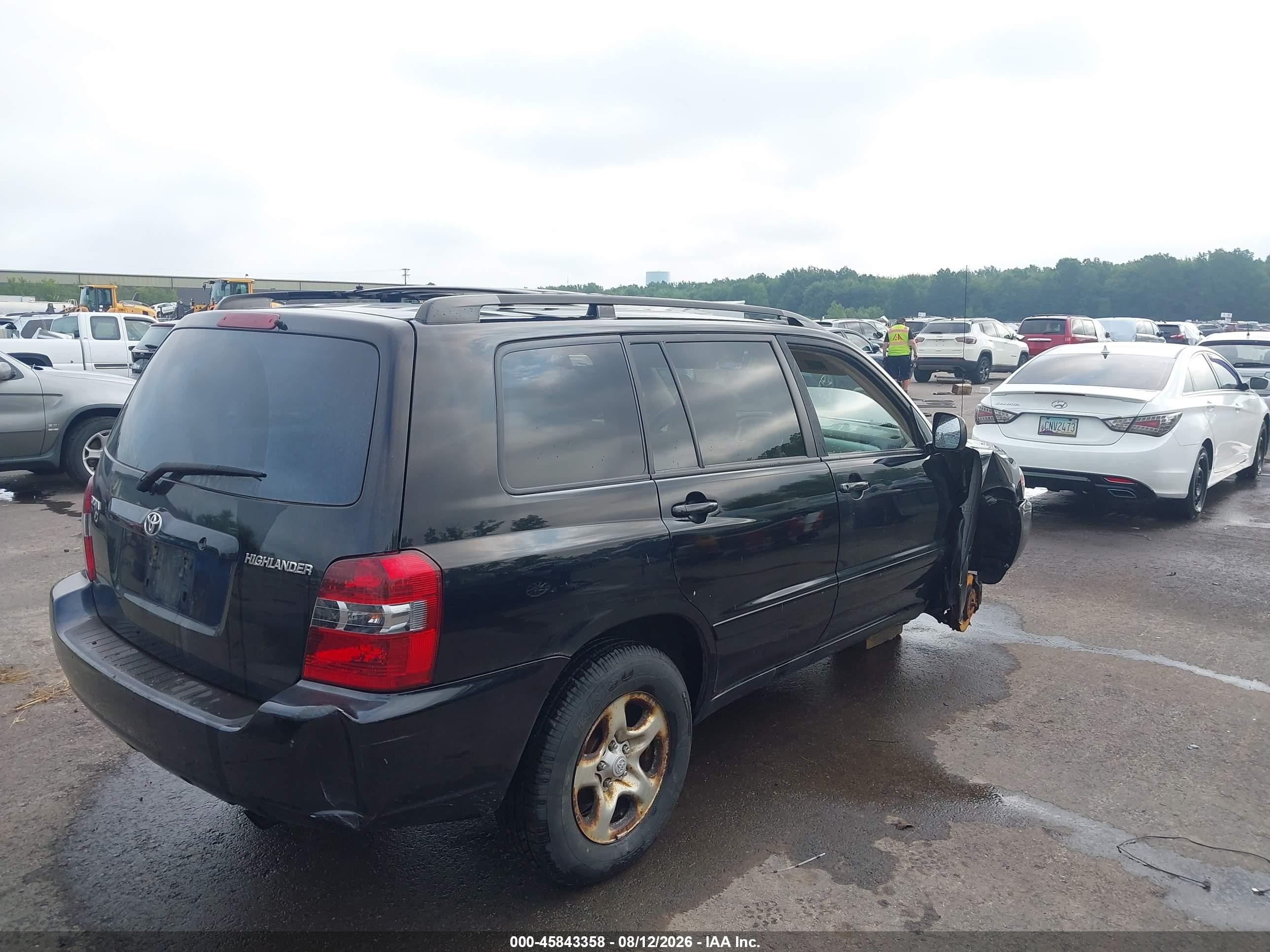 2004 Toyota Highlander Черный vin: JTEGD21A840079313