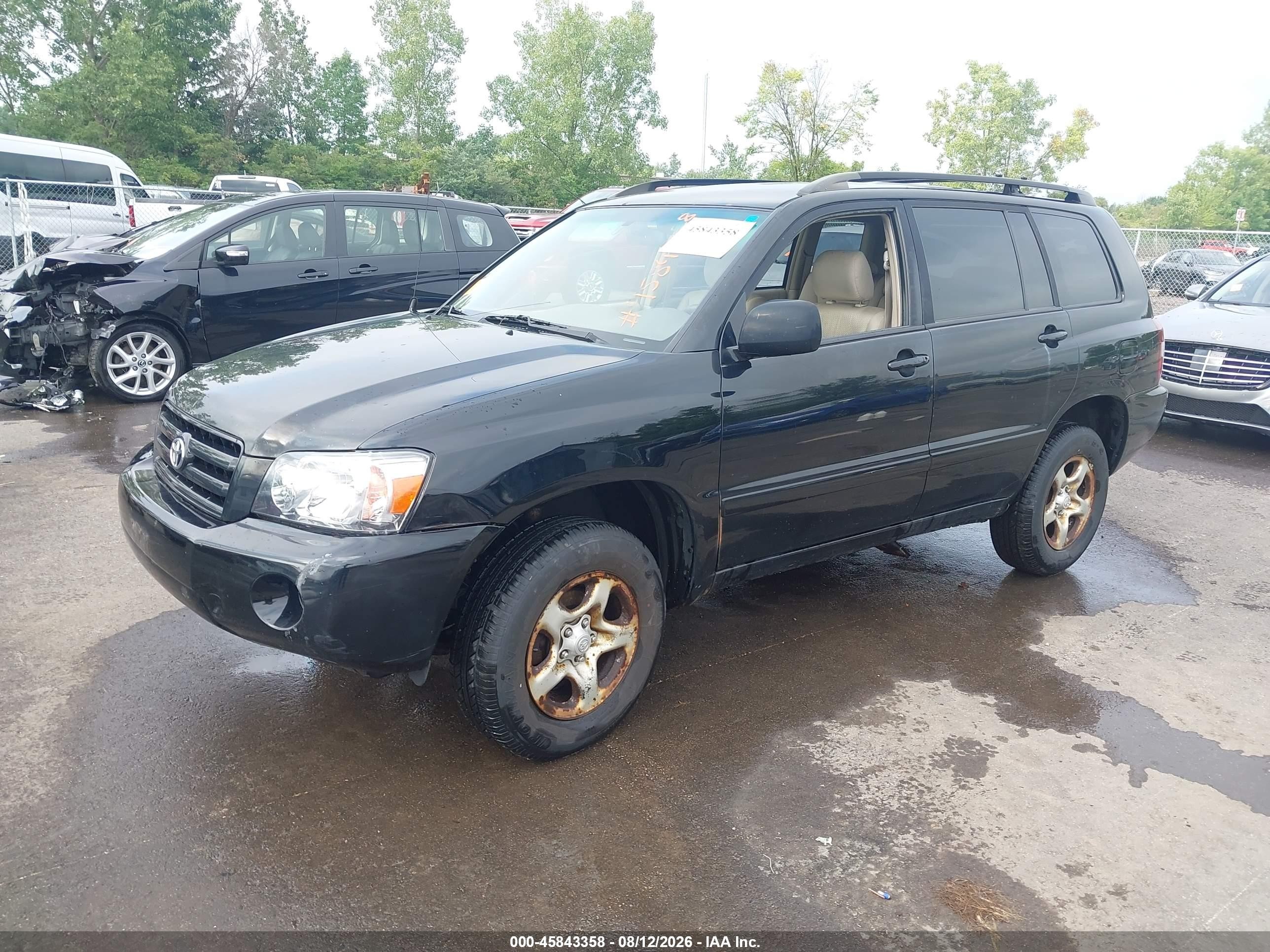 2004 Toyota Highlander Черный vin: JTEGD21A840079313