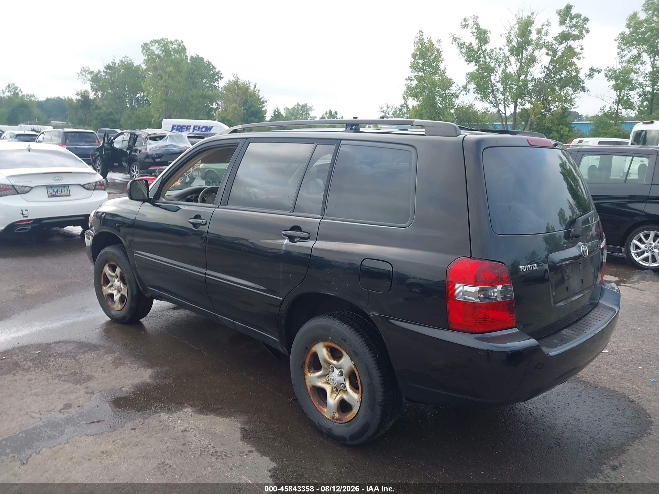 2004 Toyota Highlander Черный vin: JTEGD21A840079313