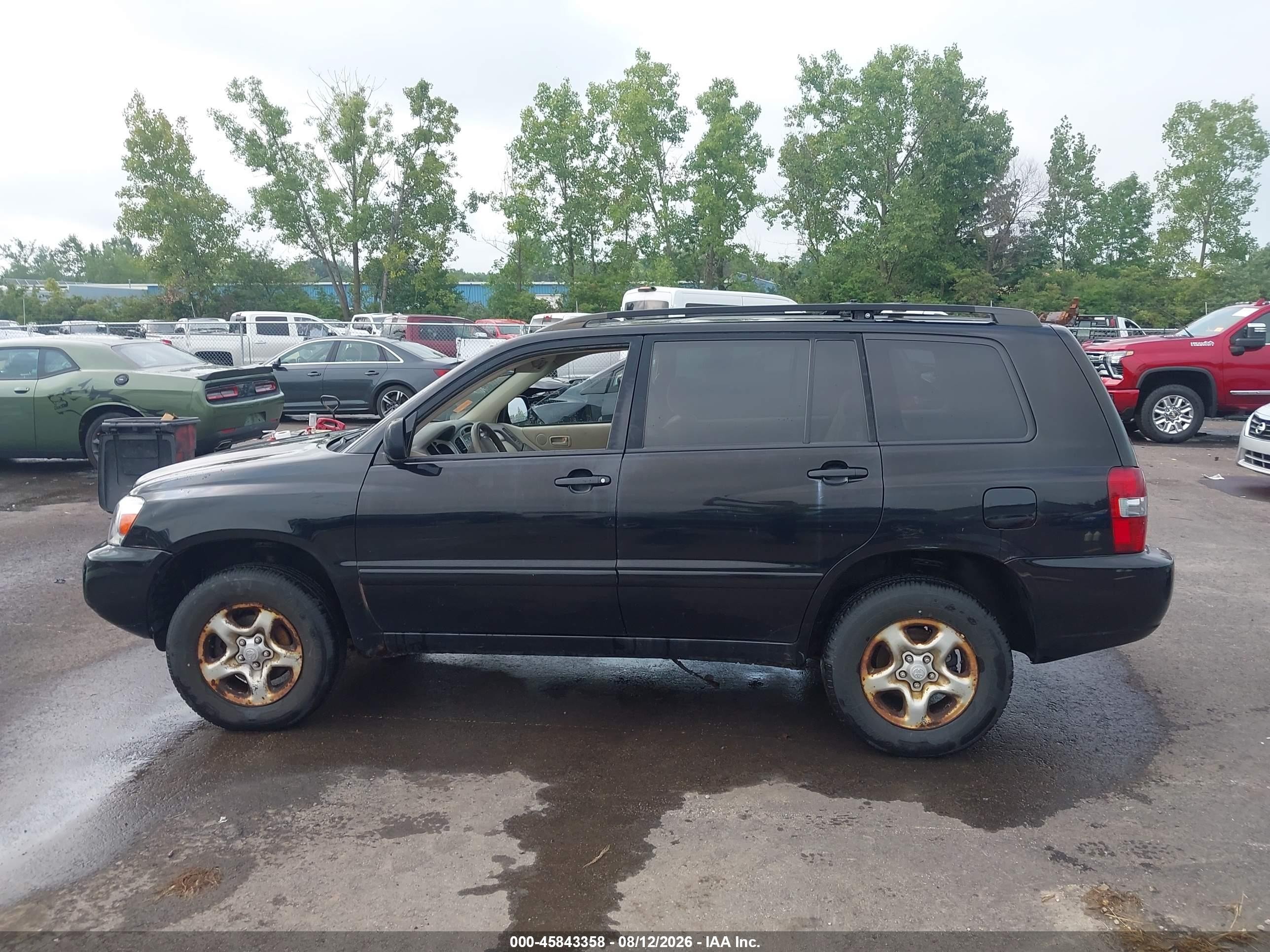 2004 Toyota Highlander Черный vin: JTEGD21A840079313